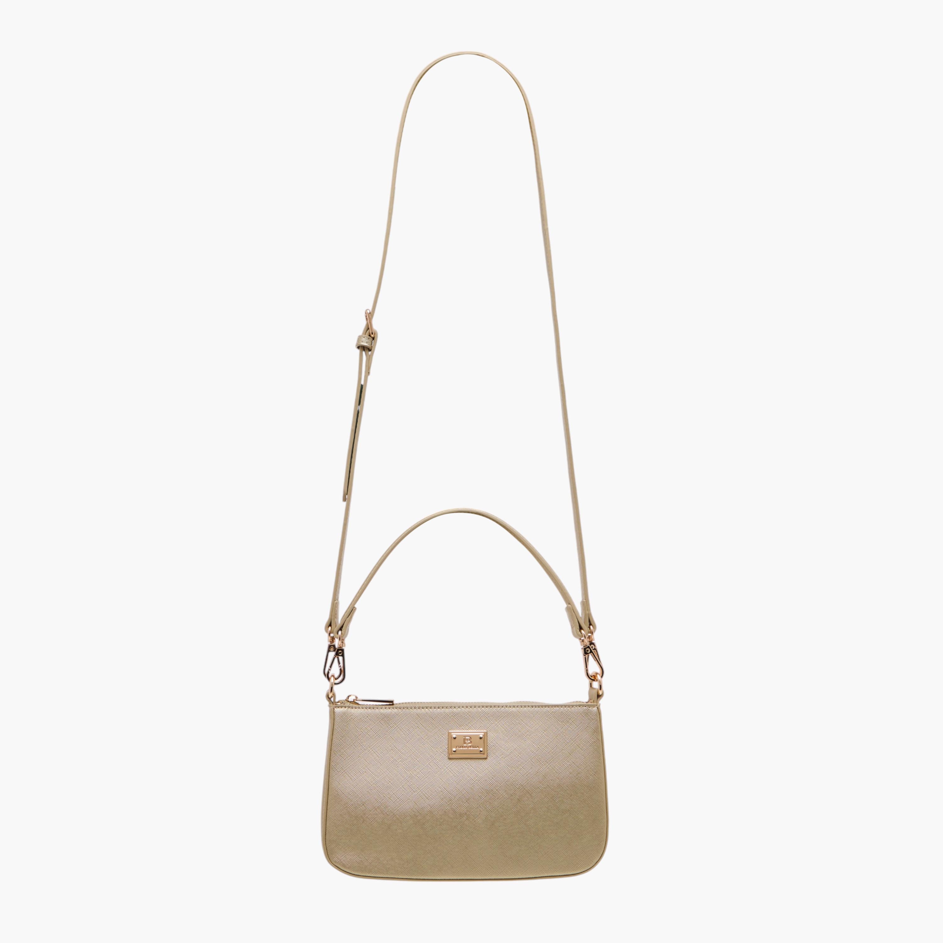 Flora Bella Textured Shoulder Bag with Detachable Strap and Zip Closure-women-bagsandwallets-handbags-image-2