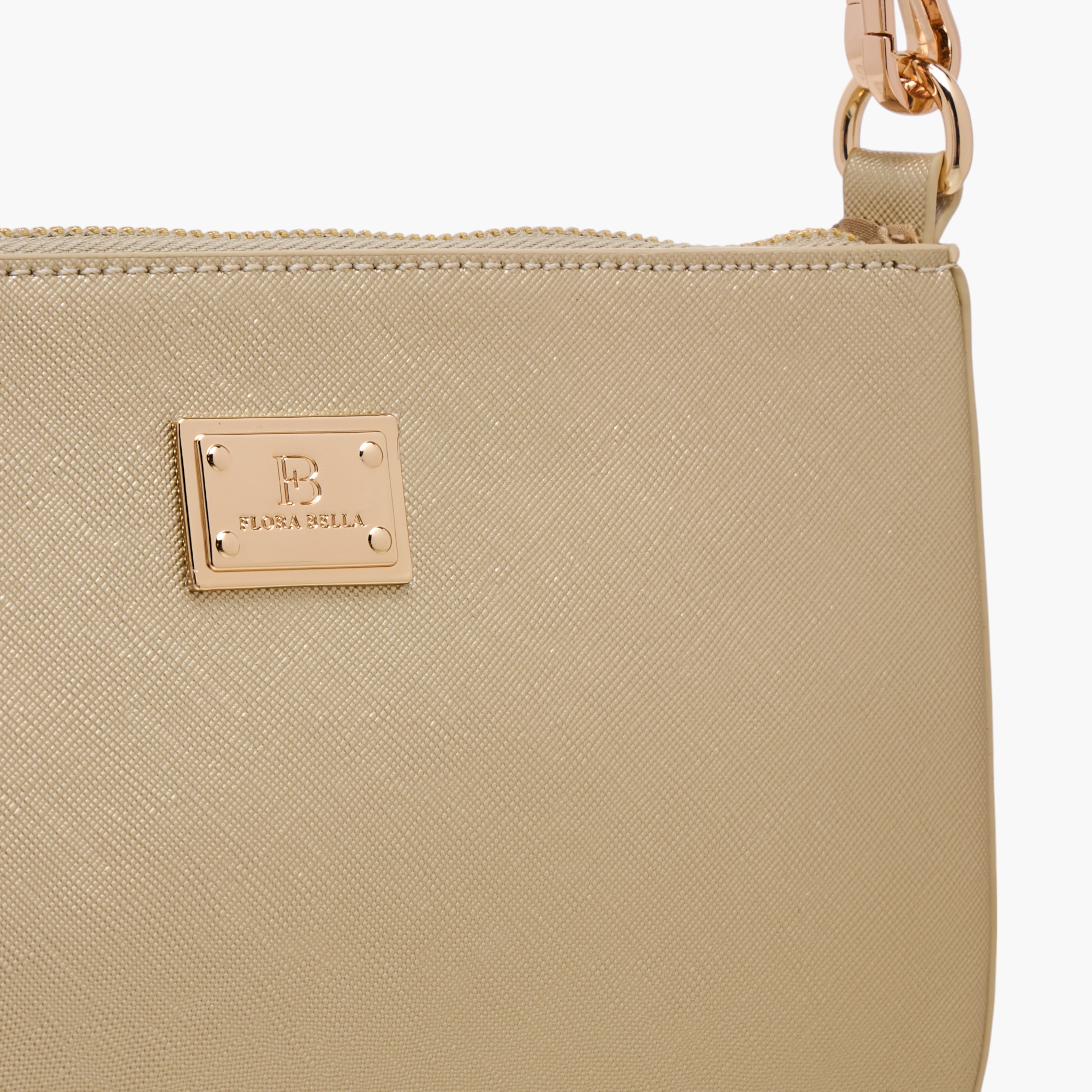 Flora Bella Textured Shoulder Bag with Detachable Strap and Zip Closure-women-bagsandwallets-handbags-image-4