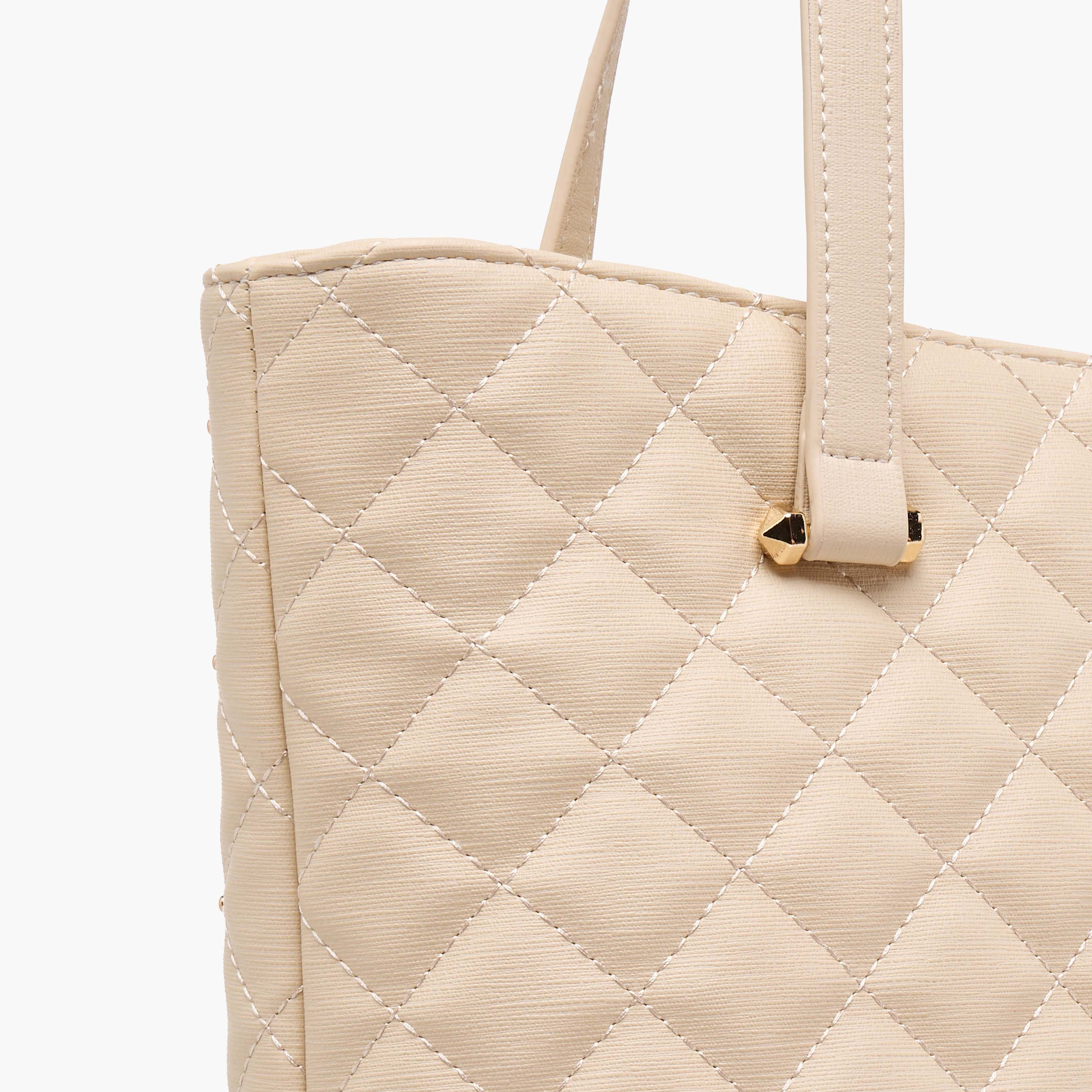 Flora Bella Quilted Tote Bag with Double Handle and Zip Closure-women-bagsandwallets-handbags-image-6