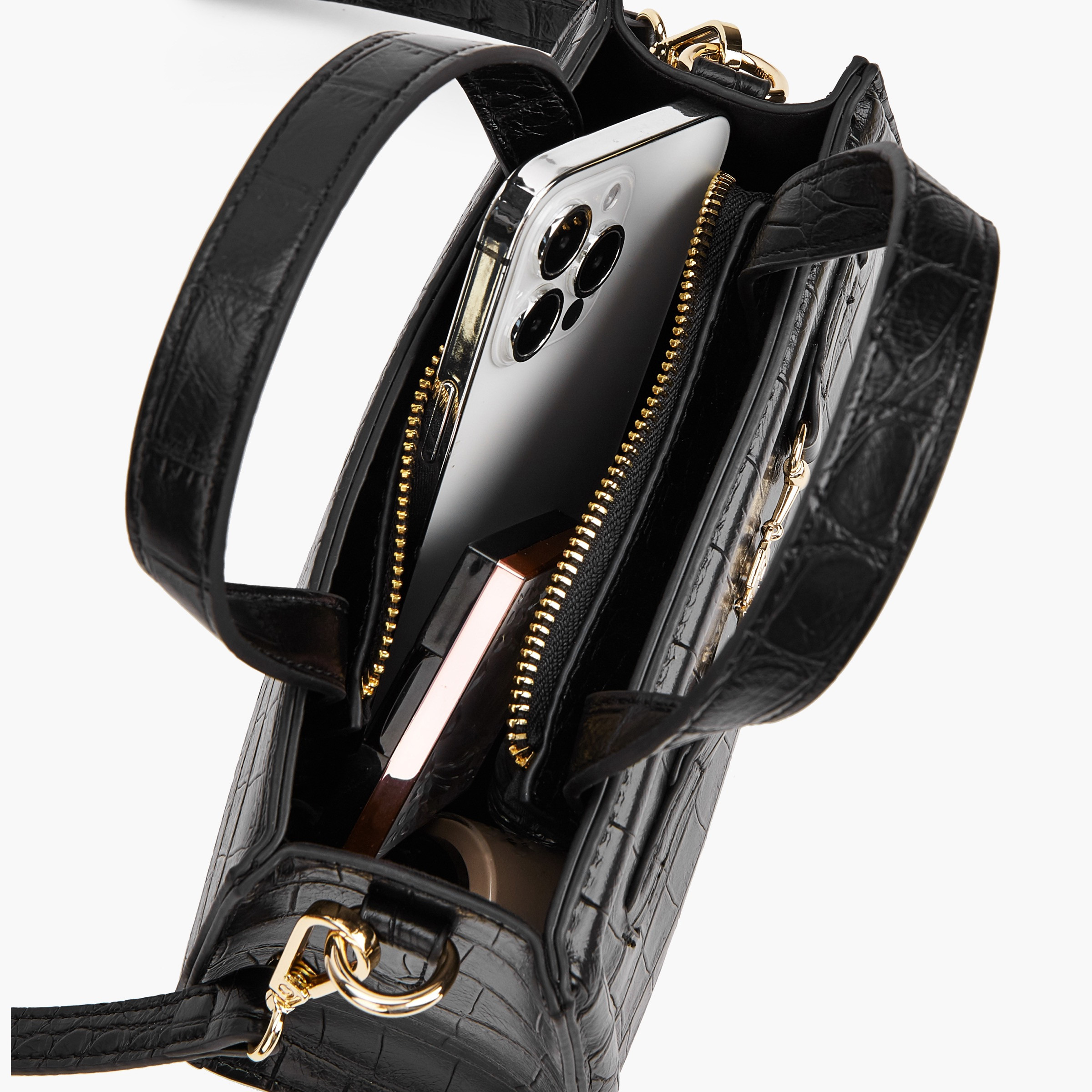 Flora Bella Textured Crossbody Bag with Detachable Strap and Zip Closure-women-bagsandwallets-handbags-image-8