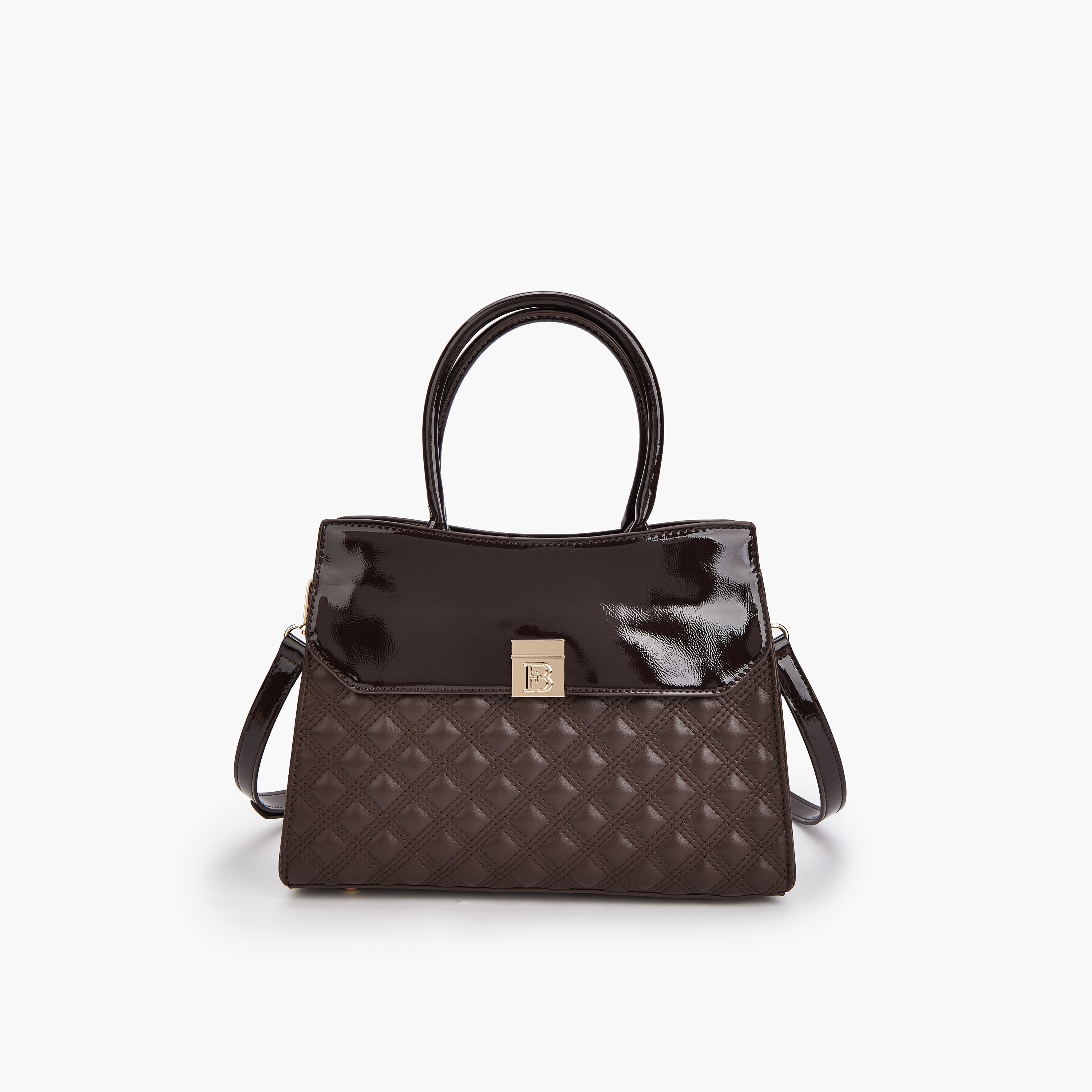 Flora Bella Quilted Tote Bag with Detachable Strap and Zip Closure-women-bagsandwallets-handbags-image-1