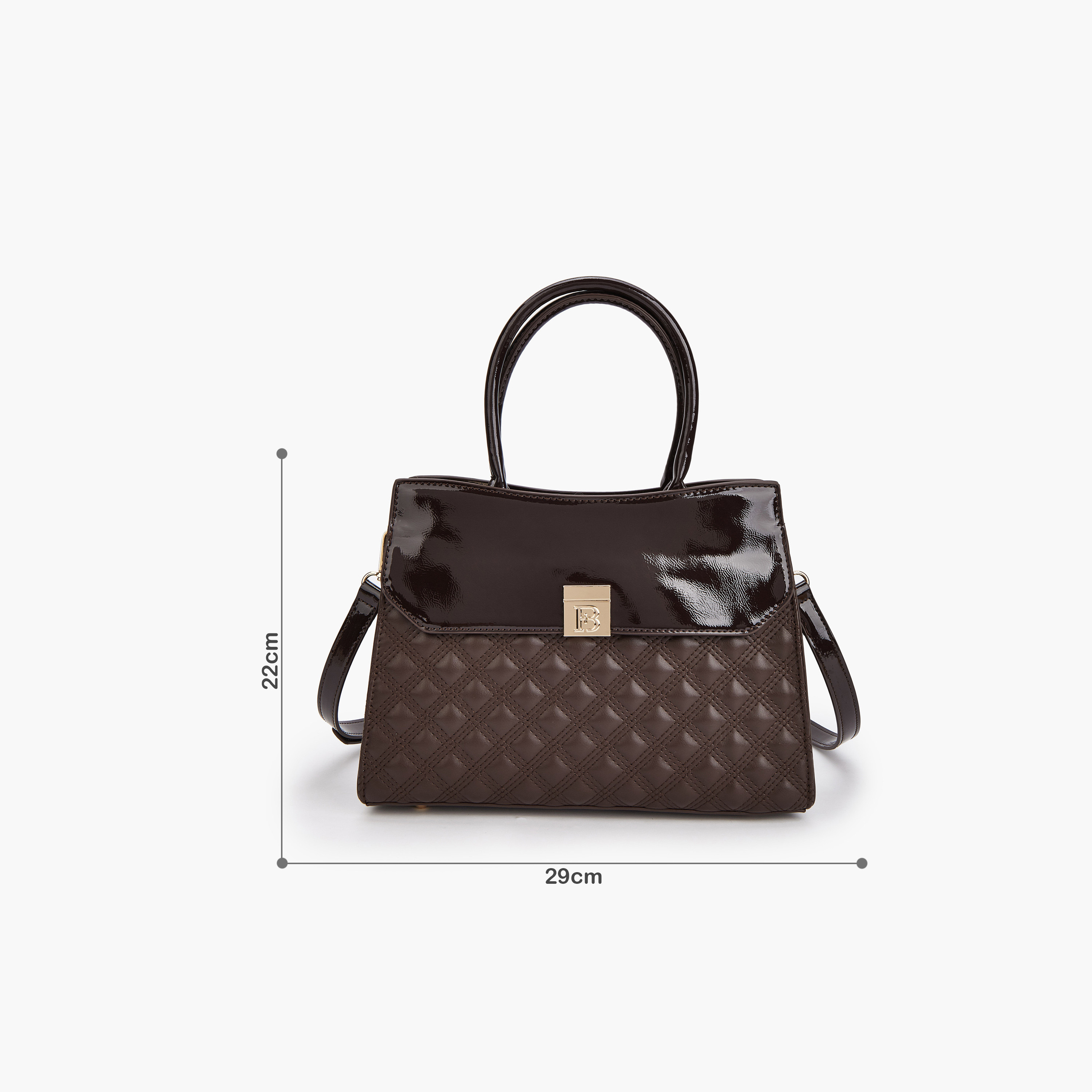 Flora Bella Quilted Tote Bag with Detachable Strap and Zip Closure-women-bagsandwallets-handbags-image-2