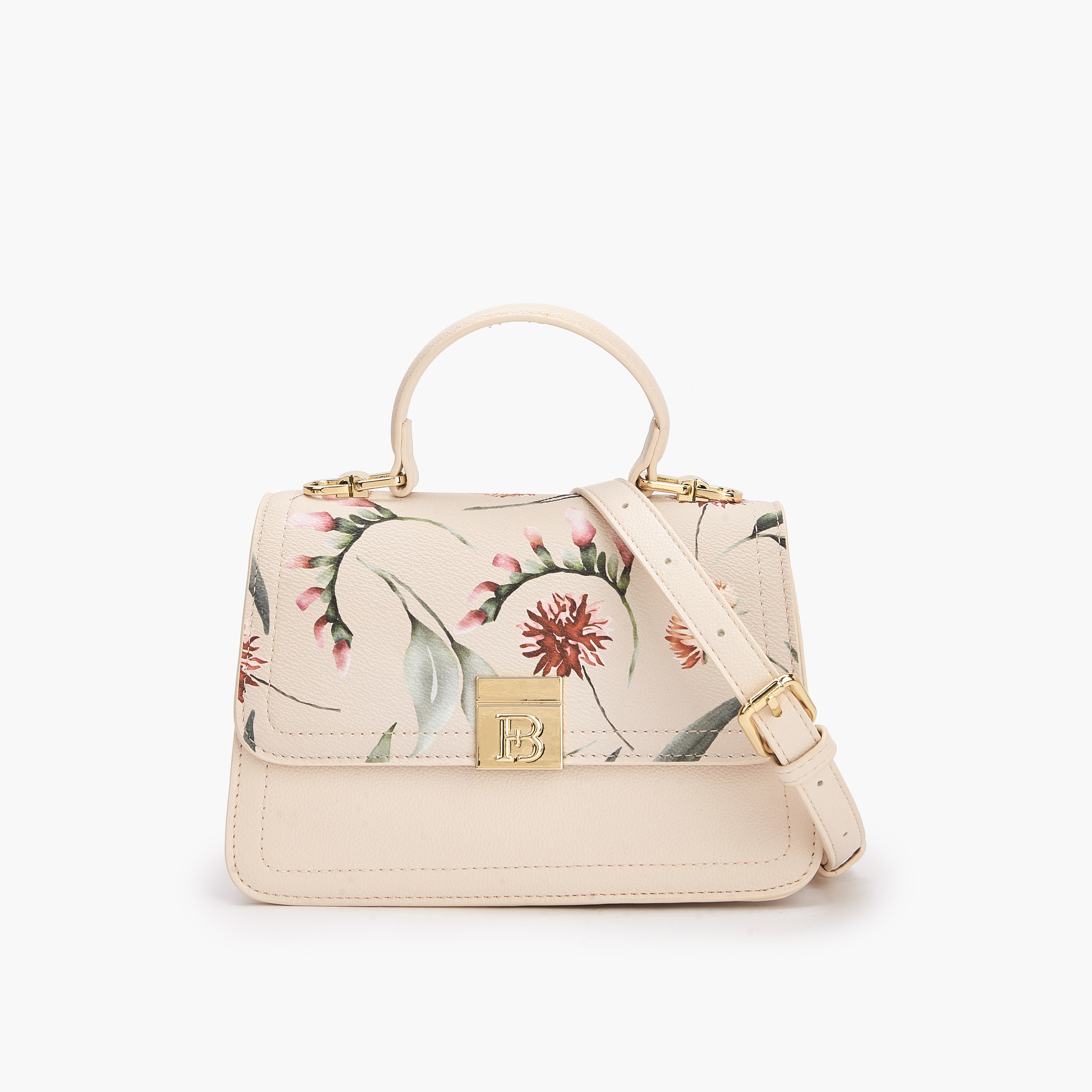 شنطة كروس بودي بطبعات أزهار وحزام قابل للتعديل من فلورا بيلا-women-bagsandwallets-handbags-image-1