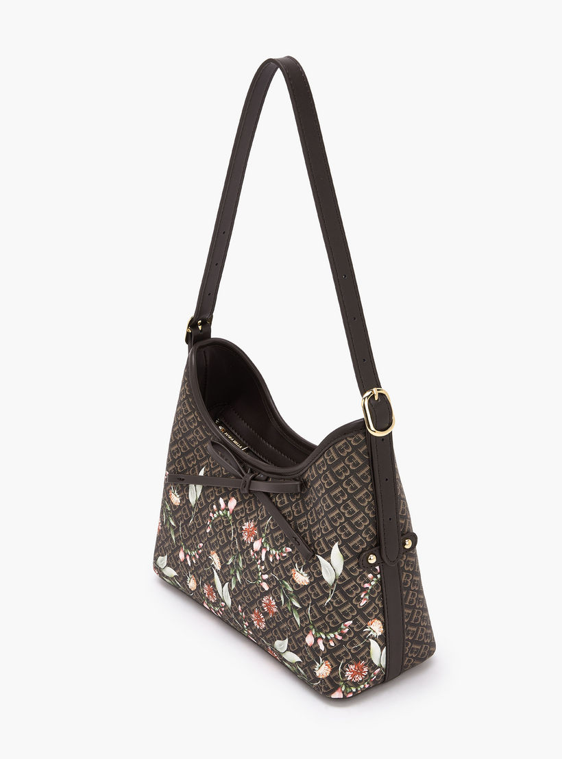 شنطة كتف بطبعات مونوجرام مع حزام قابل للتعديل للنساء من فلورا بيلا-women-bagsandwallets-handbags-image-6