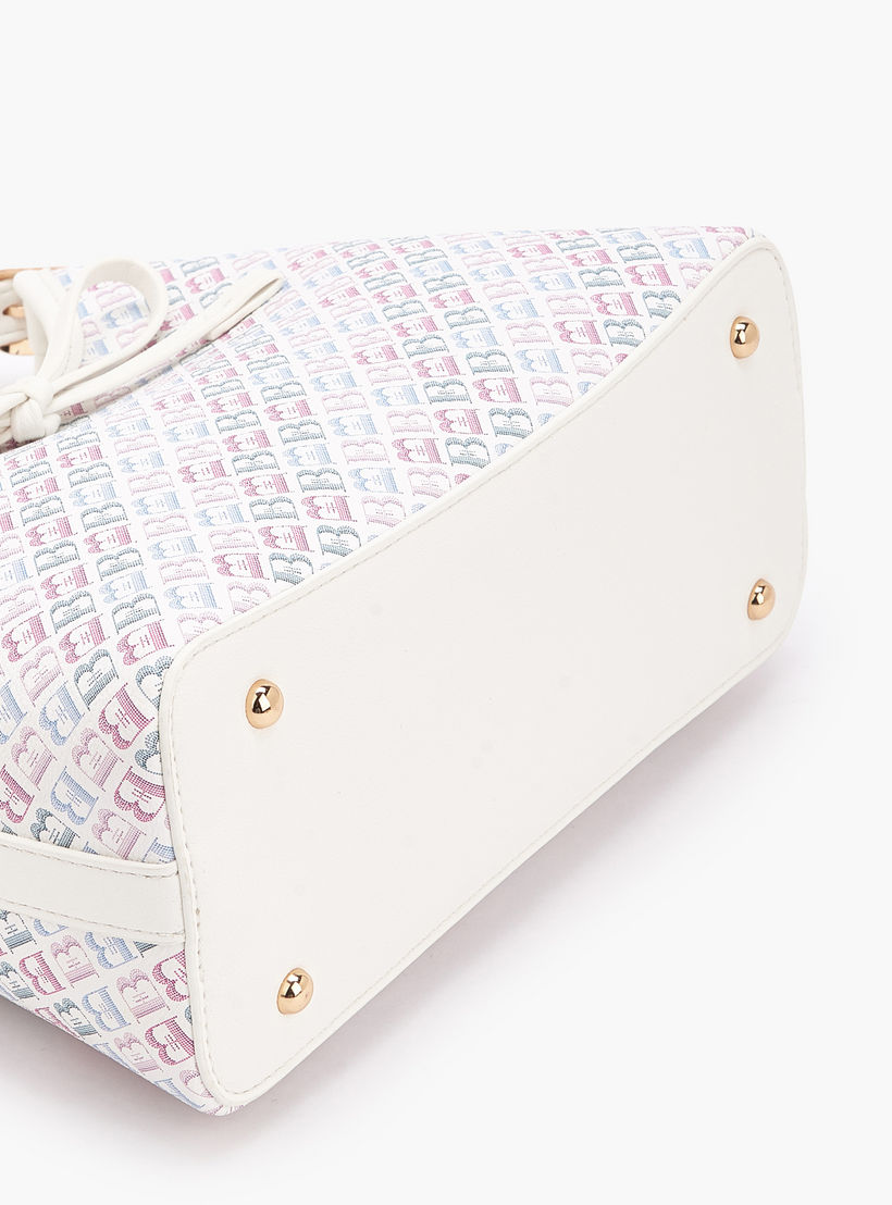 شنطة كتف بطبعات مونوجرام مع حزام قابل للتعديل للنساء من فلورا بيلا-women-bagsandwallets-handbags-image-7