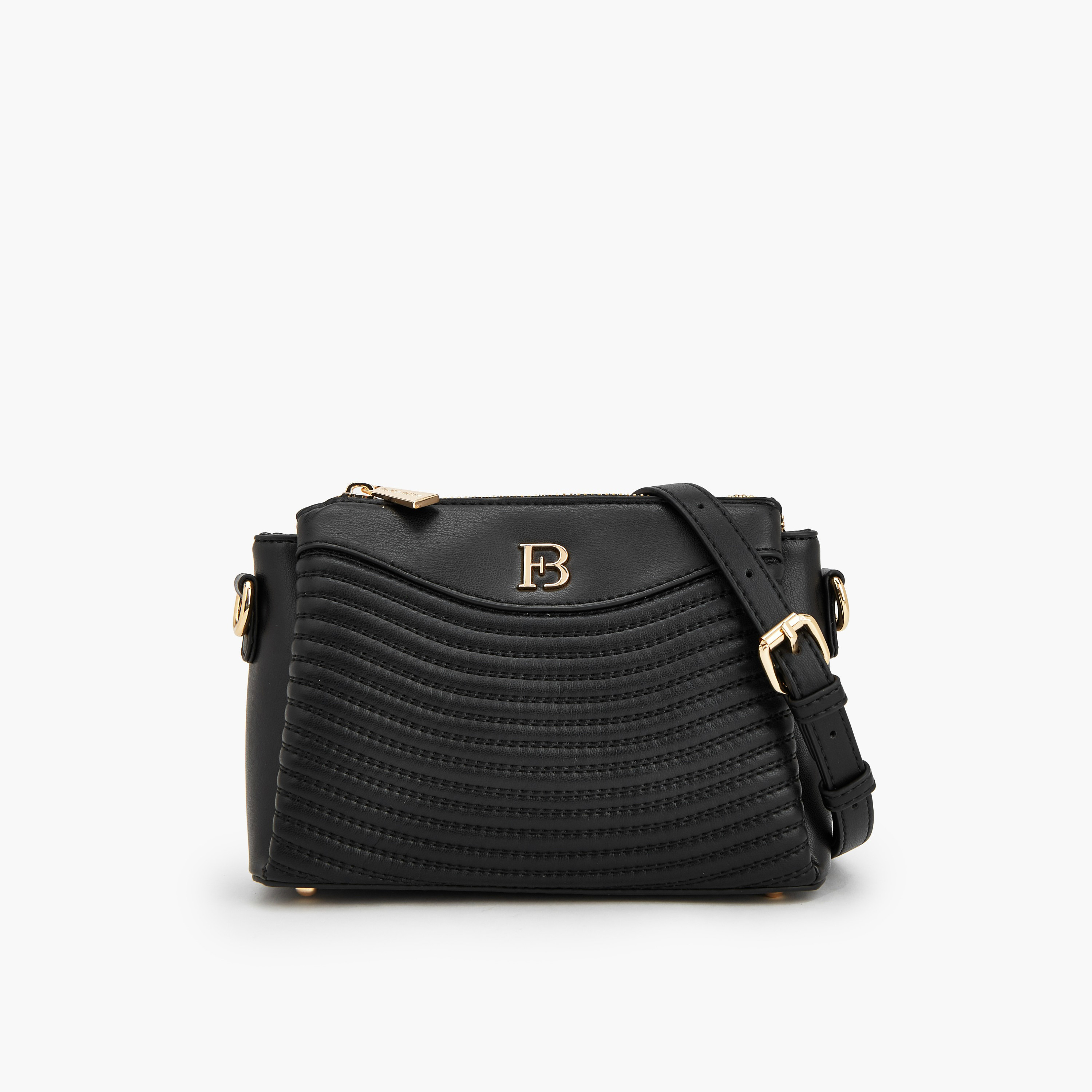 Flora Bella Quilted Crossbody Bag with Zip Closure-women-bagsandwallets-handbags-image-1