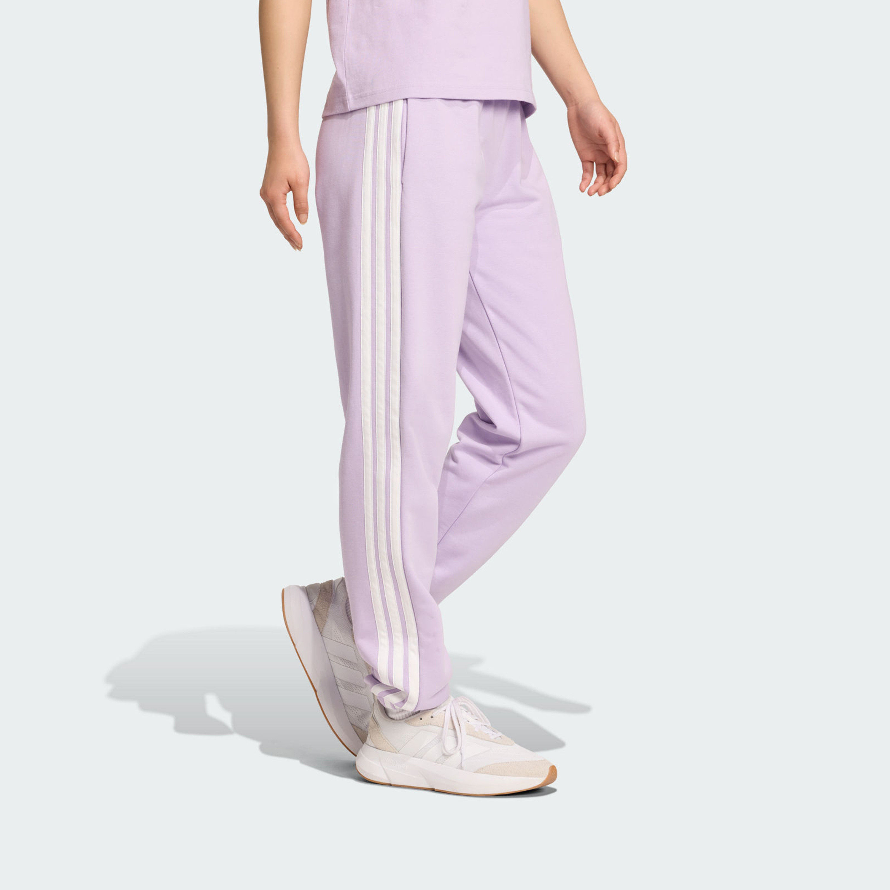 adidas Women's Essentials 3-Stripes French Terry Cuffed Joggers | OE-women-clothing-bottoms-joggers-image-14