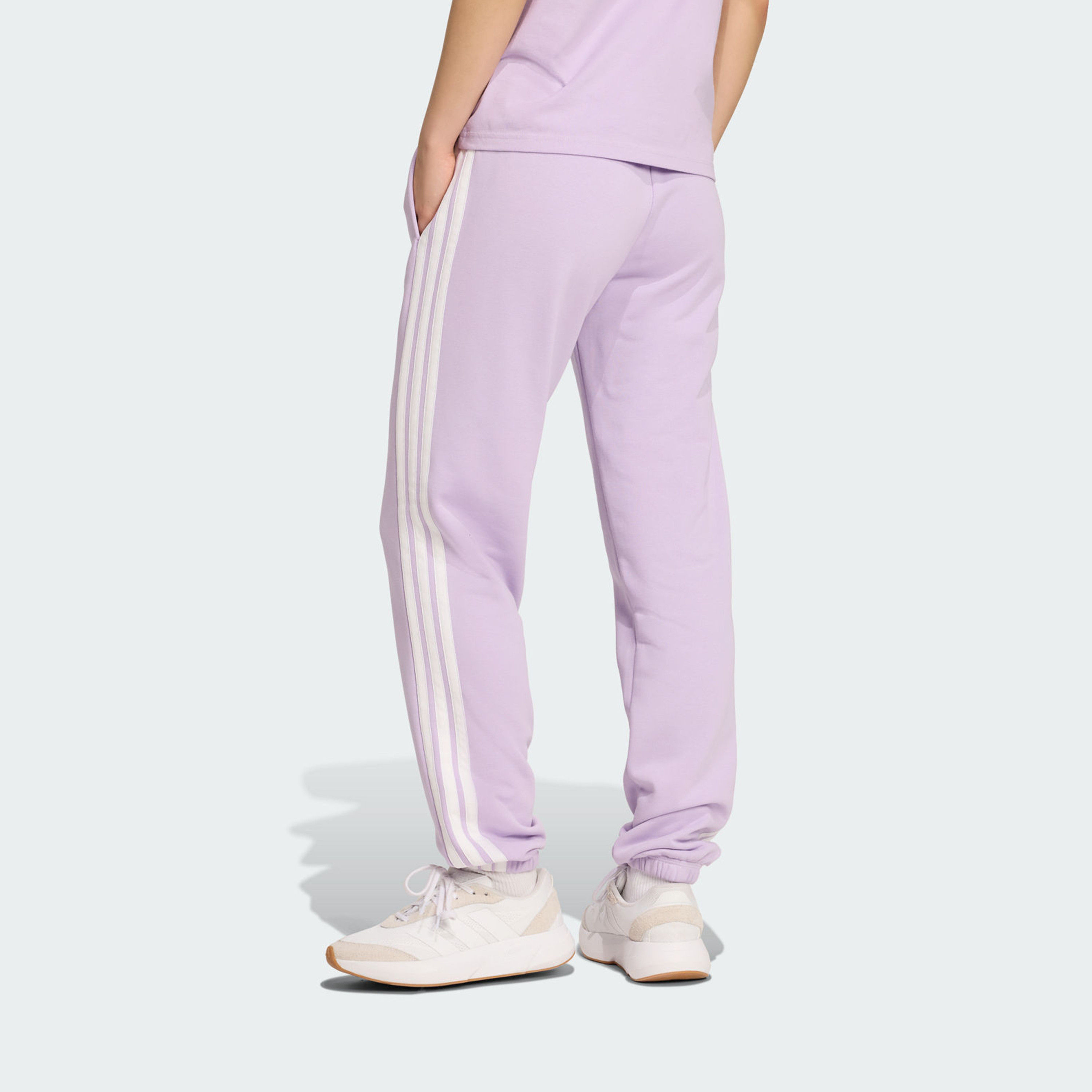 adidas Women's Essentials 3-Stripes French Terry Cuffed Joggers | OE-women-clothing-bottoms-joggers-image-15