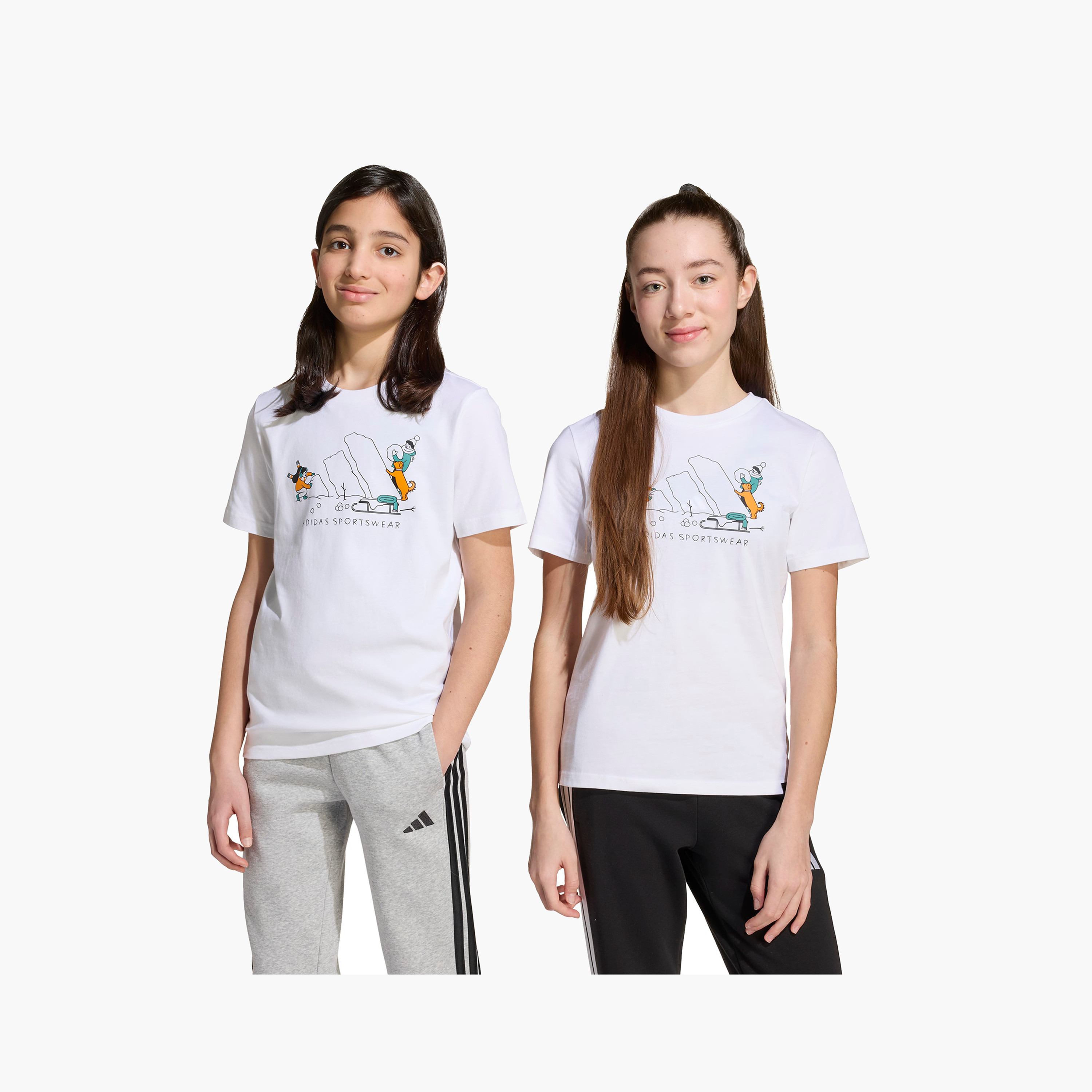 adidas Boys Crew Neck T-shirt with Logo Print - Cotton - Short Sleeves-sports-boys-clothing-tops-image-7