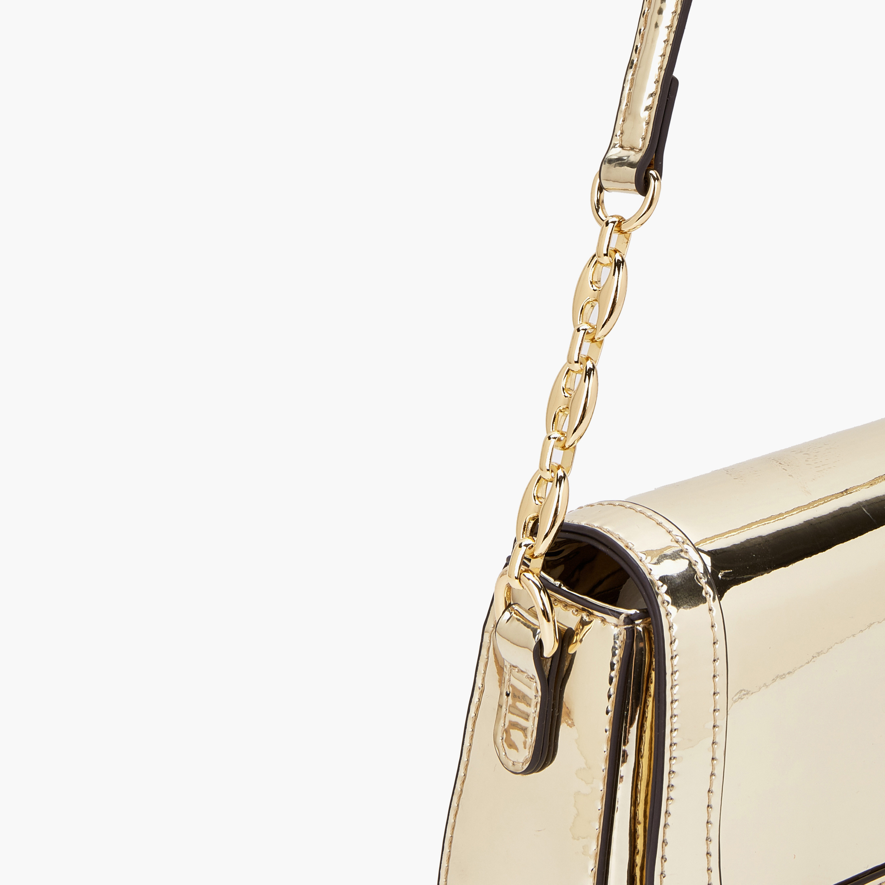 شنطة كتف ميتاليك بطية إغلاق من فلورا بيلا-women-bagsandwallets-handbags-image-3
