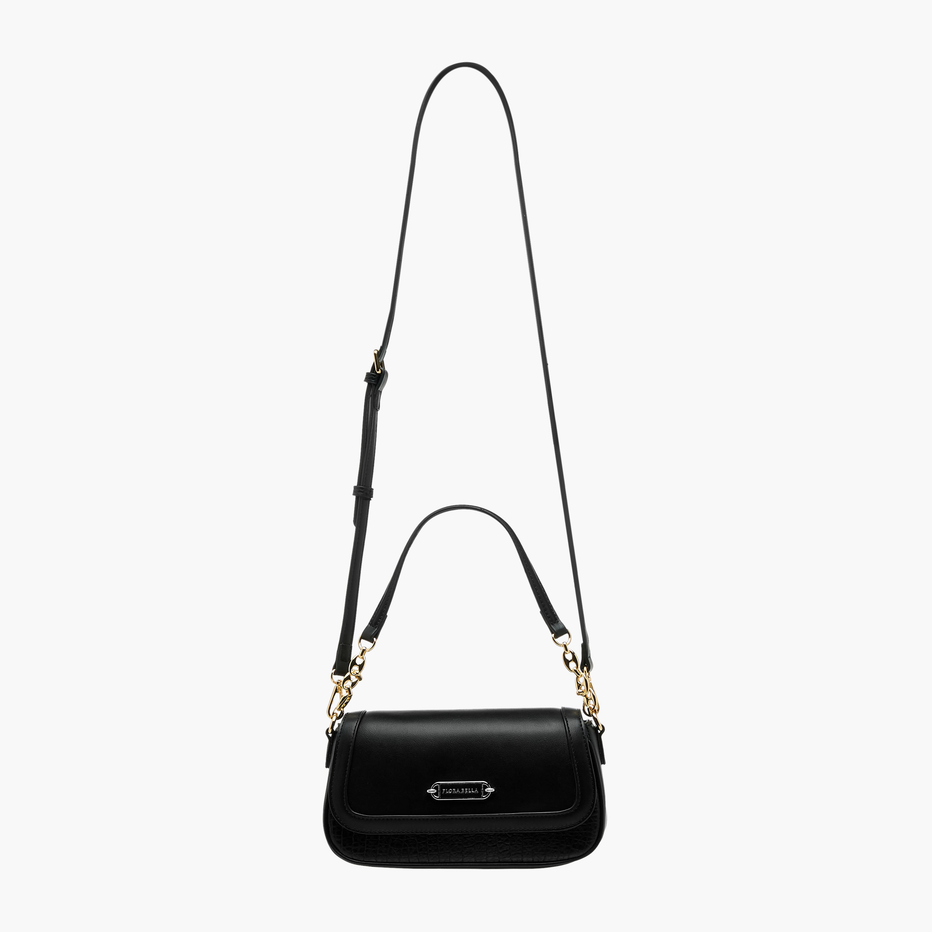 Flora Bella Solid Crossbody Bag with Button Closure-women-bagsandwallets-handbags-image-2