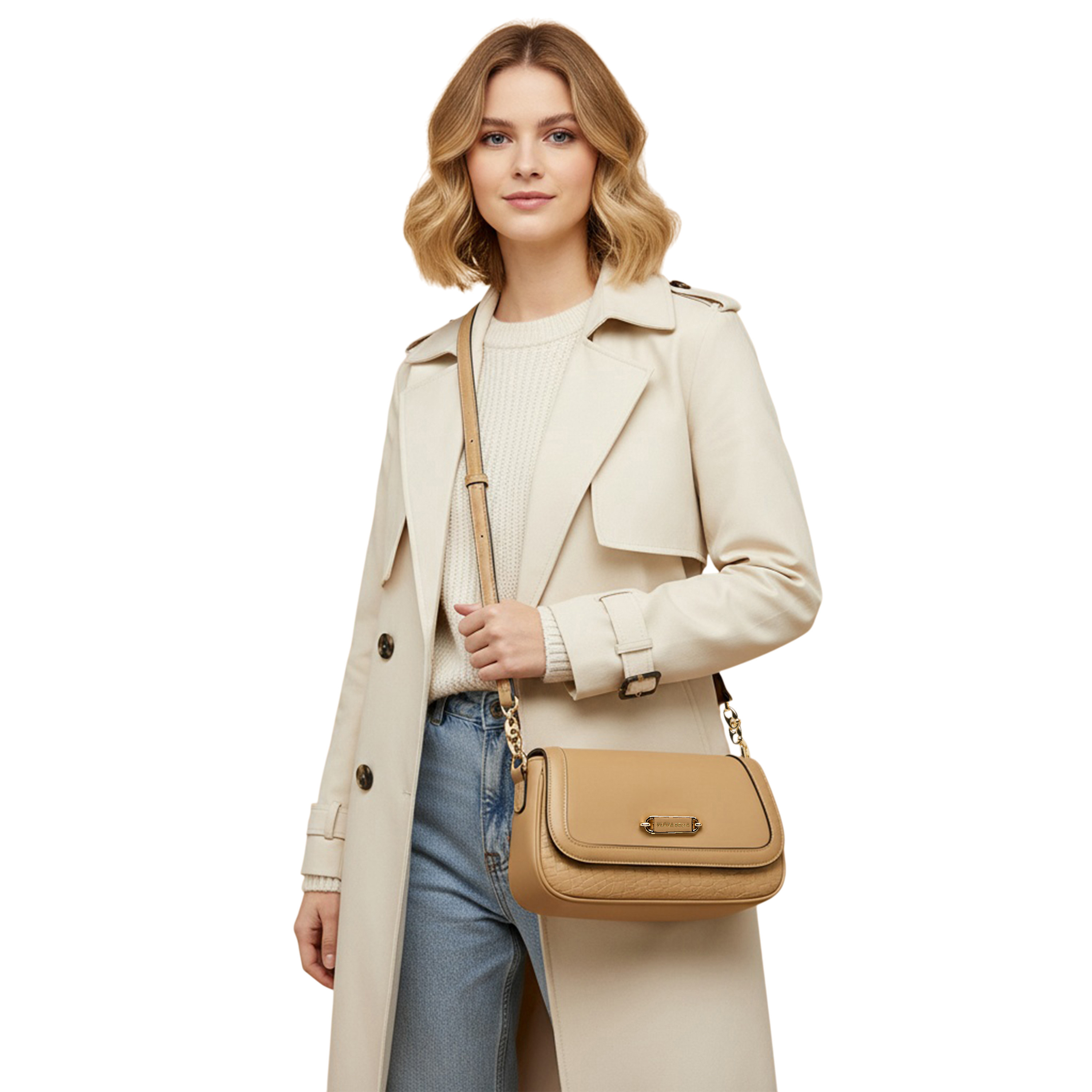 شنطة كروس بودي سادة بزر إغلاق من فلورا بيلا-women-bagsandwallets-handbags-image-7