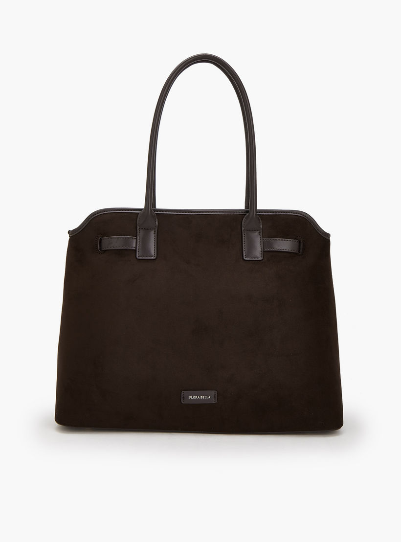 Flora Bella by Shoexpress Solid Tote Bag with Zip Closure-women-bagsandwallets-handbags-image-2