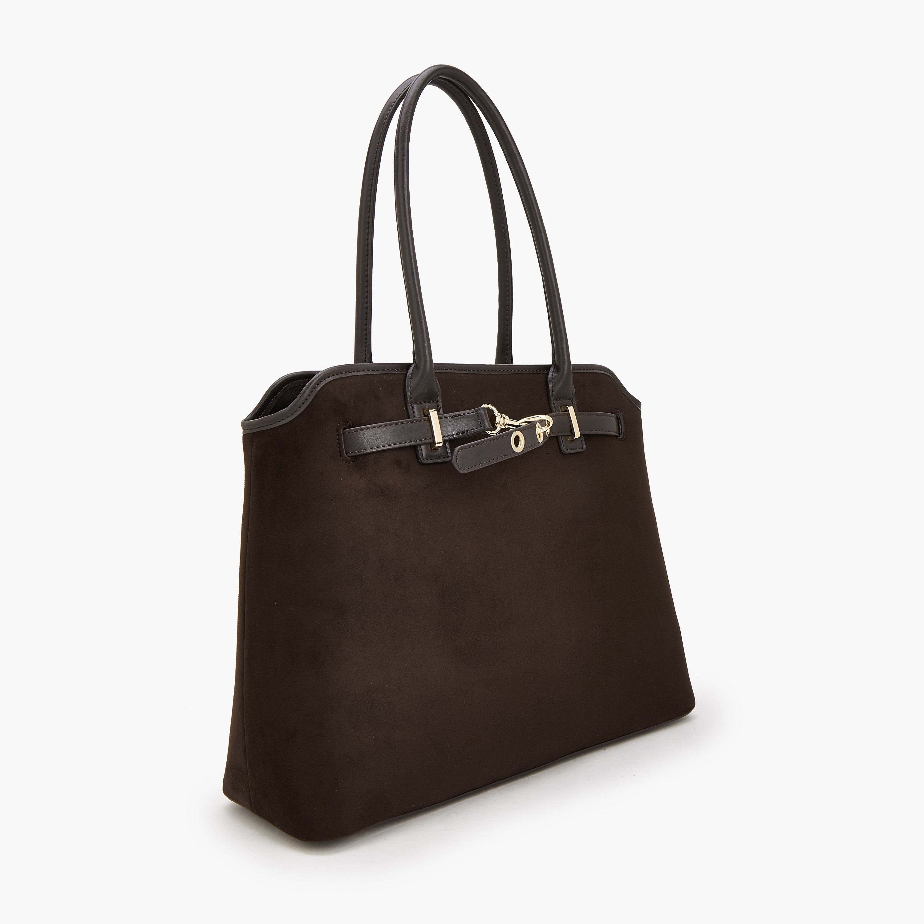Flora Bella by Shoexpress Solid Tote Bag with Zip Closure-women-bagsandwallets-handbags-image-3