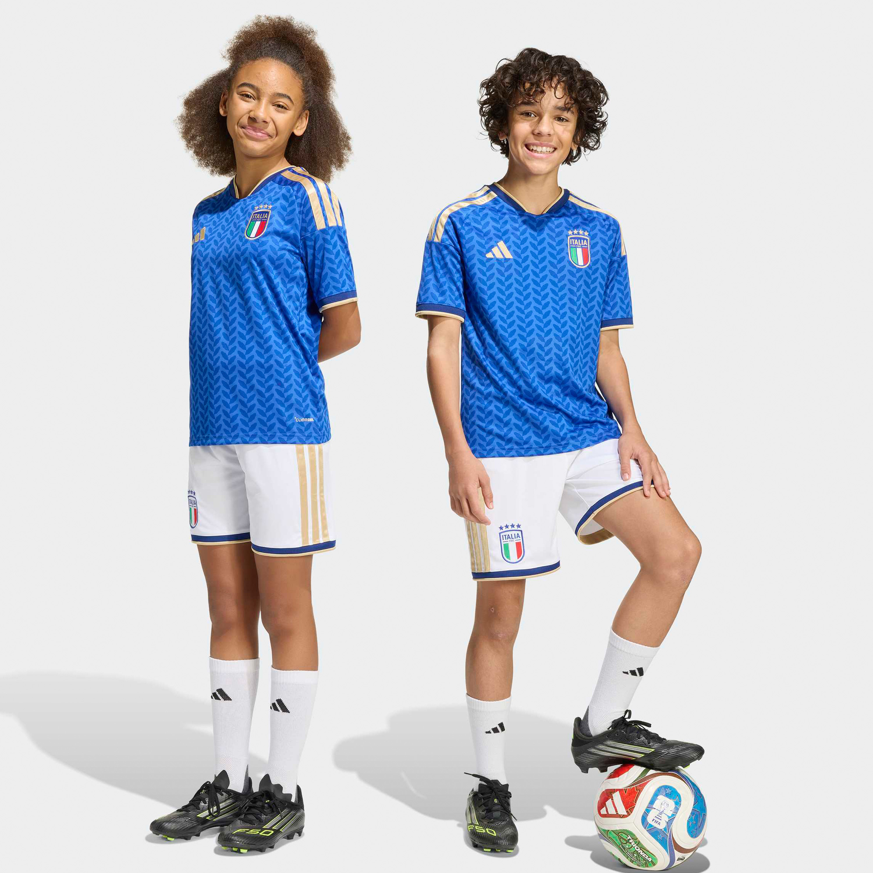 شورت أديداس للأطفال منتخب إيطاليا 26 الأساسي-girls-clothing-sportswear-bottoms-image-2