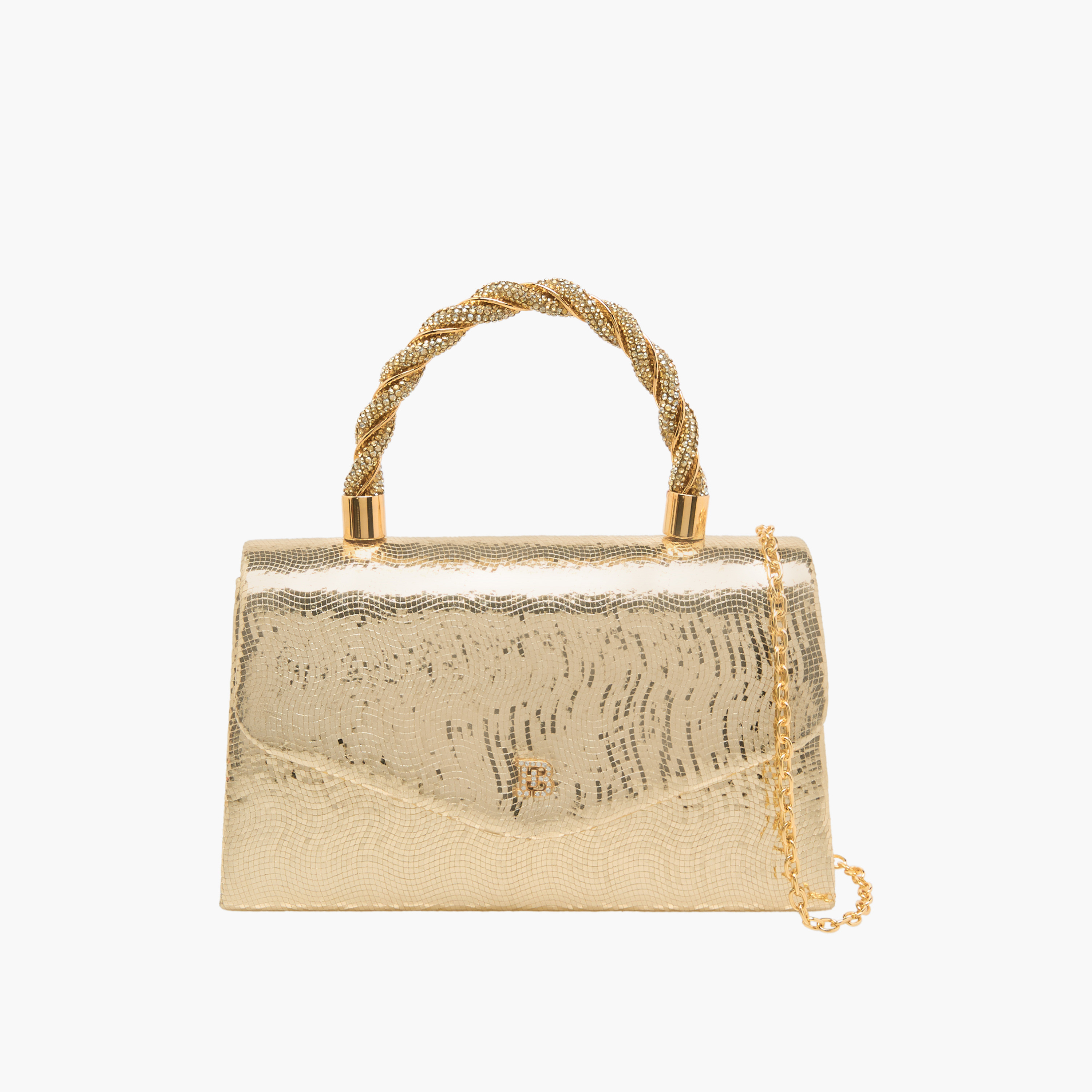 Flora Bella Textured Satchel Bag with Button Closure-women-bagsandwallets-handbags-image-1