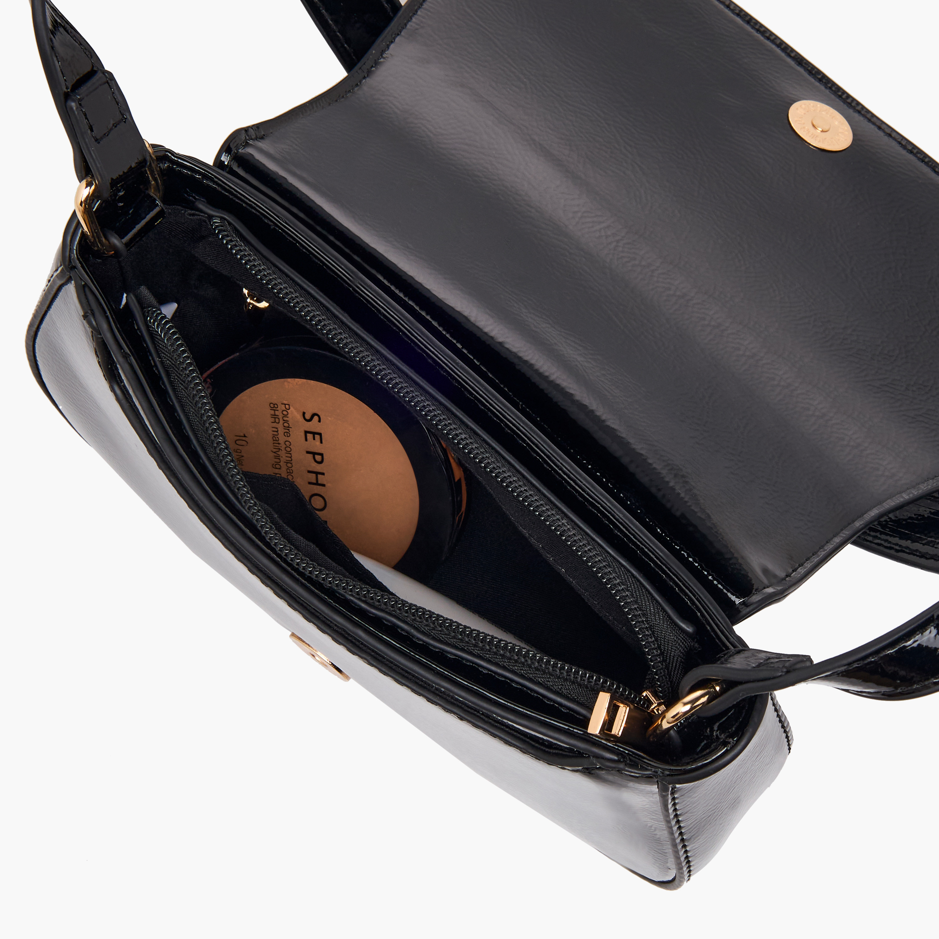 شنطة كتف بطبعات شعار ميتالك وسحاب إغلاق من فلورا بيلا-women-bagsandwallets-handbags-image-7