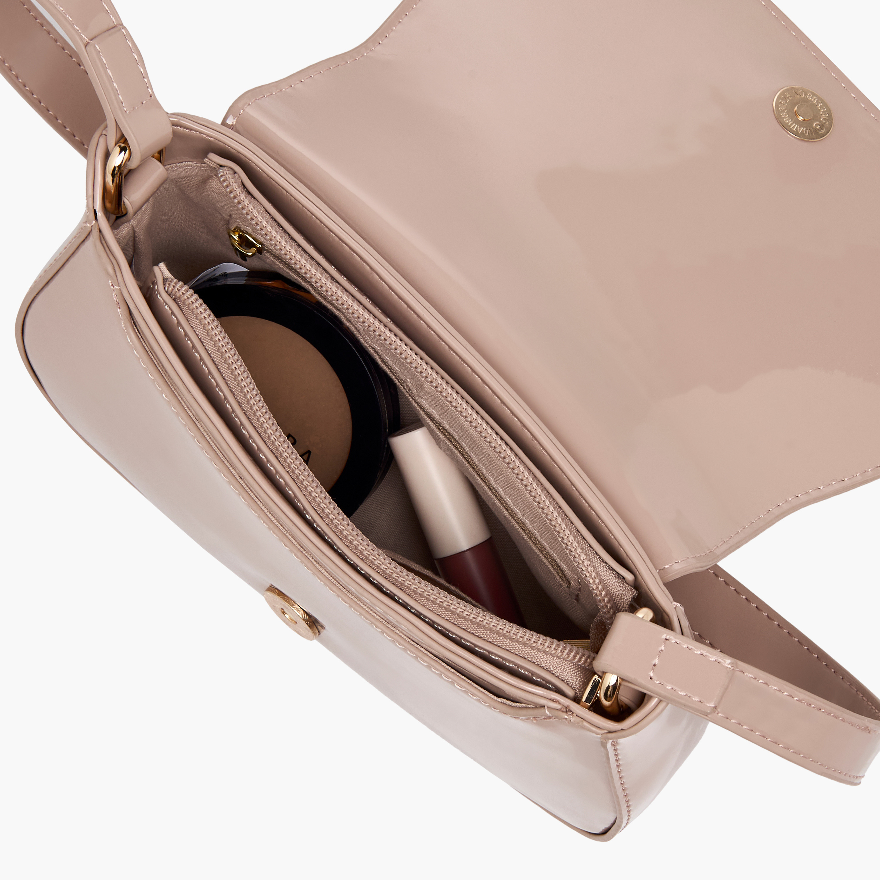 شنطة كتف بطبعات شعار ميتالك وسحاب إغلاق من فلورا بيلا-women-bagsandwallets-handbags-image-7