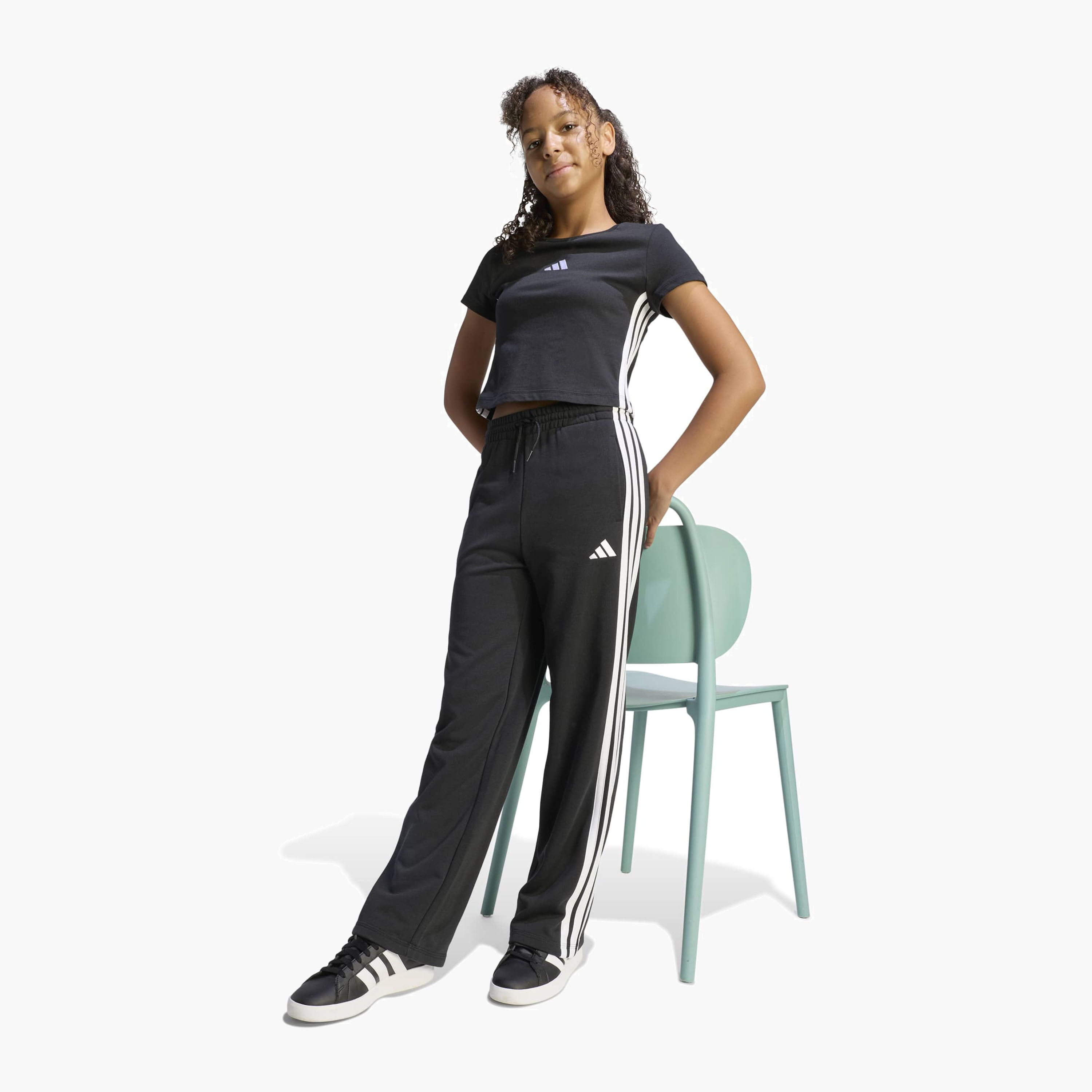 adidas Elasticated Track Pants with Pockets-girls-clothing-sportswear-bottoms-joggersandtrackpants-image-4