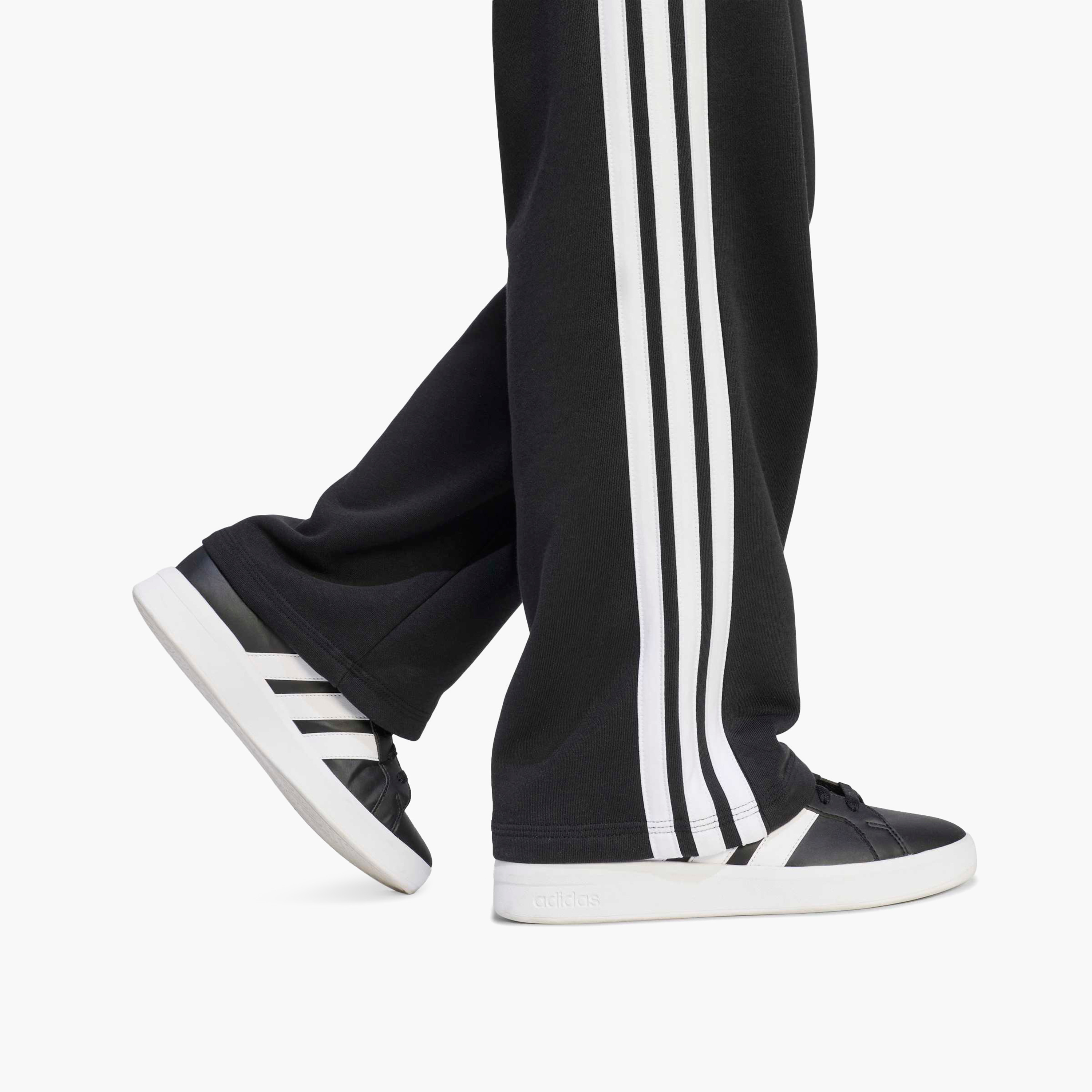 adidas Elastic Drawstring Track Pants with Tape Detail-girls-clothing-bottoms-joggersandtrackpants-image-4