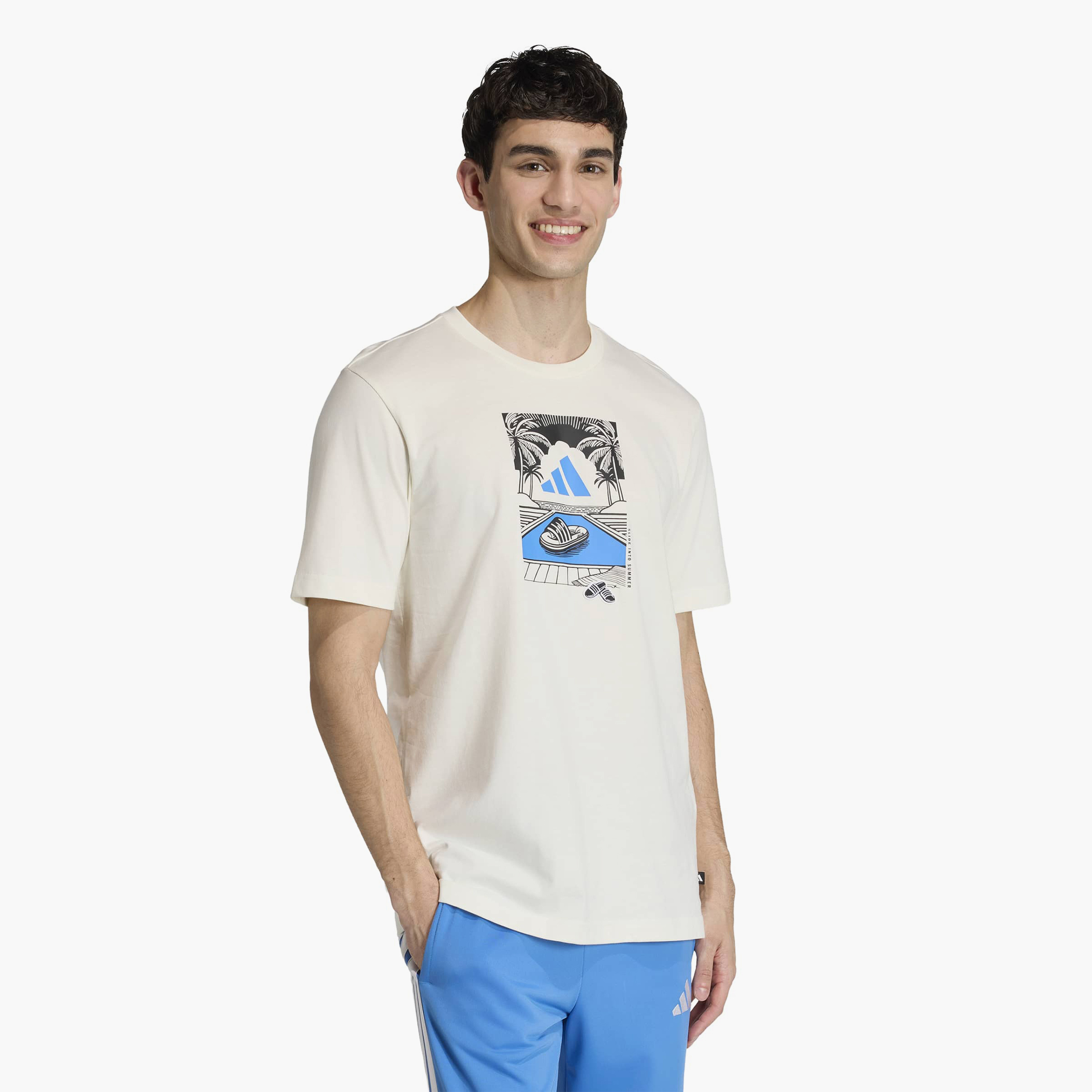 adidas Men Summer Slides Relax Graphic Short Sleeve T-Shirt-men-clothing-sportswearandactivewear-tshirtsandpolos-image-1