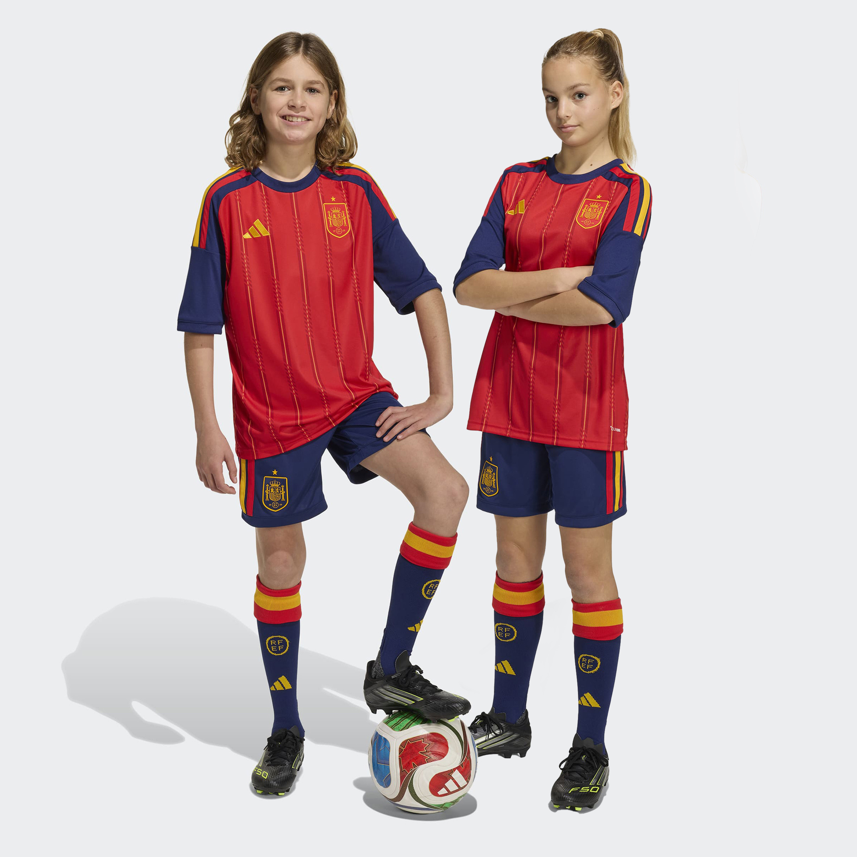 شورت أديداس للأطفال منتخب إسبانيا 26 الأساسي-girls-clothing-sportswear-bottoms-image-7