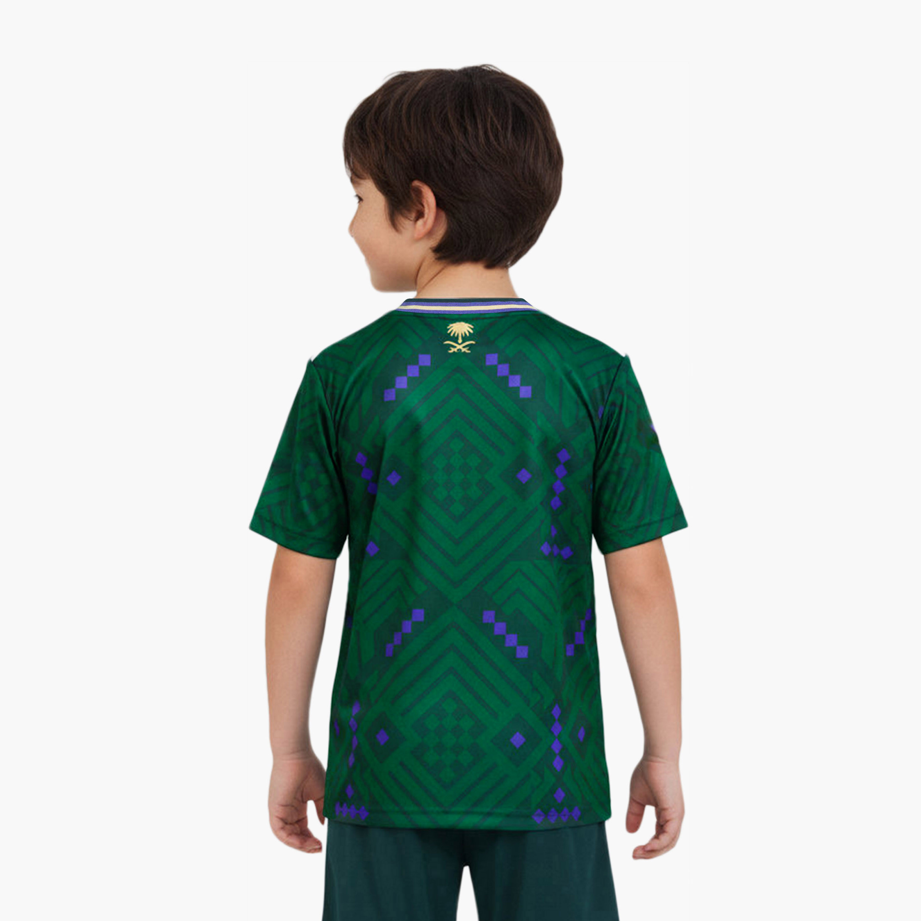 اديداس - قميص منتخب السعودية الأساسي للأولاد لكأس العالم FIFA 2026-boys-clothing-sportswear-tops-image-4