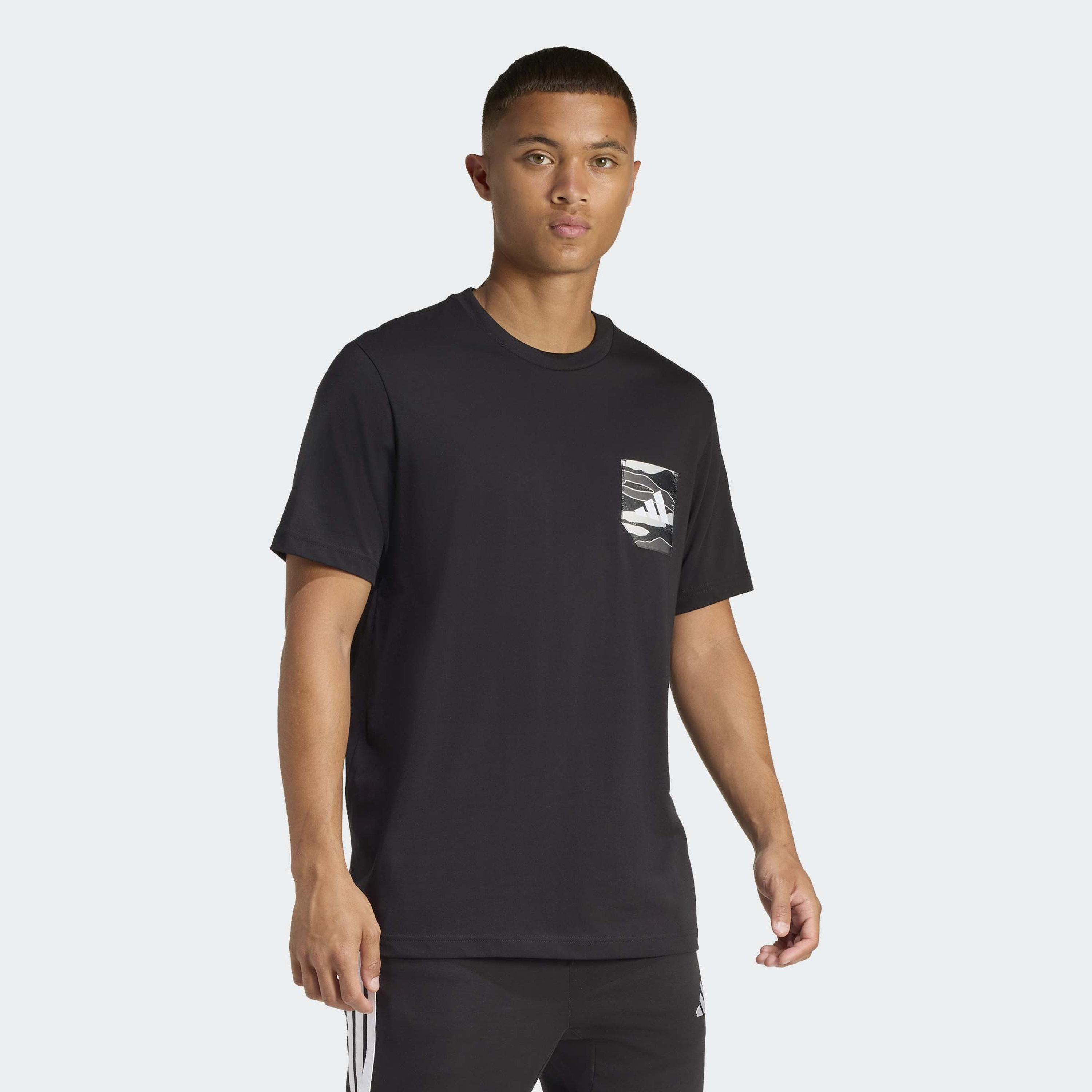 adidas Men Camo Woven Pocket Graphic Short Sleeve T-Shirt-men-clothing-sportswearandactivewear-tshirtsandpolos-image-1