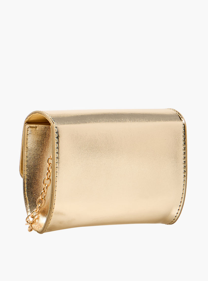 شنطة كروس بودي بحزام سلسلة وزينة فيونكة من فلورا بيلا-girls-accessories-bags-image-4