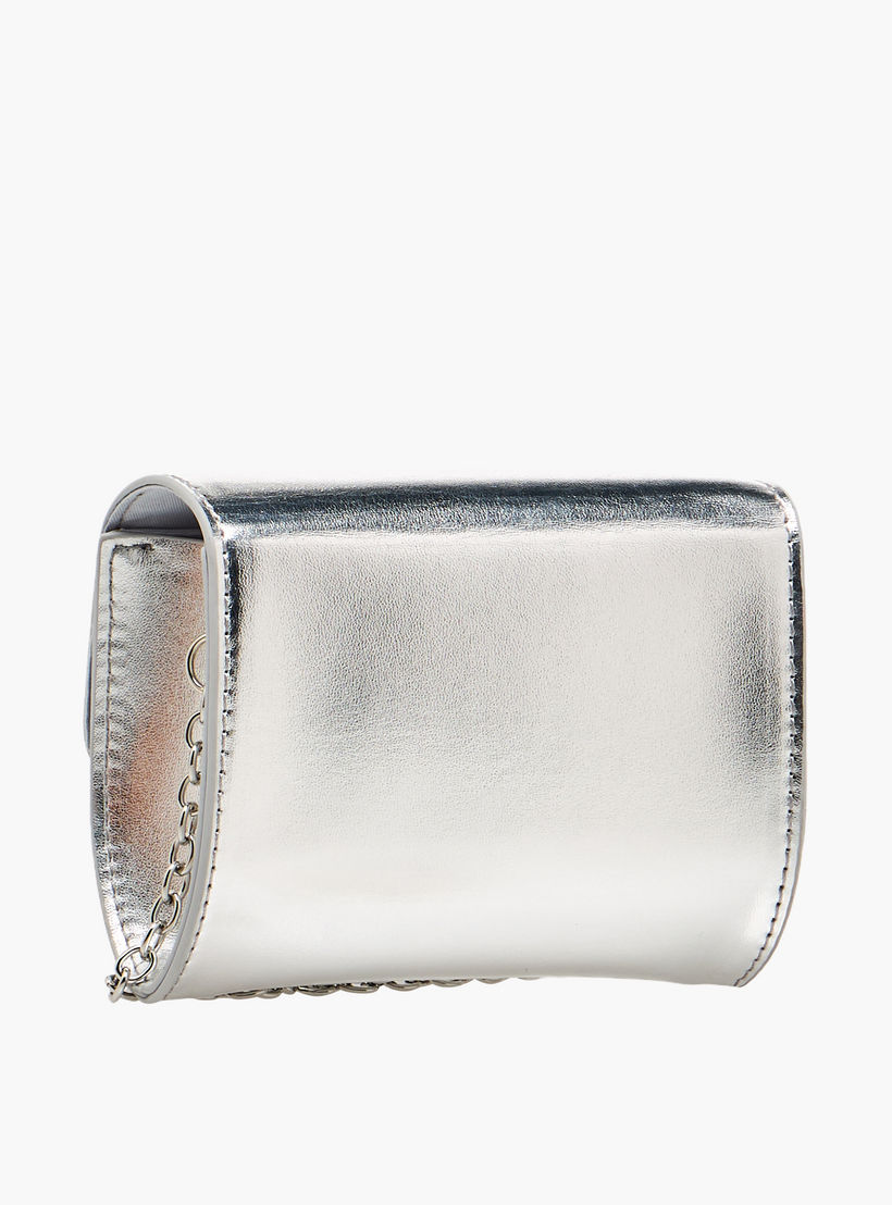 شنطة كروس بودي بحزام سلسلة وزينة فيونكة من فلورا بيلا-girls-accessories-bags-image-4