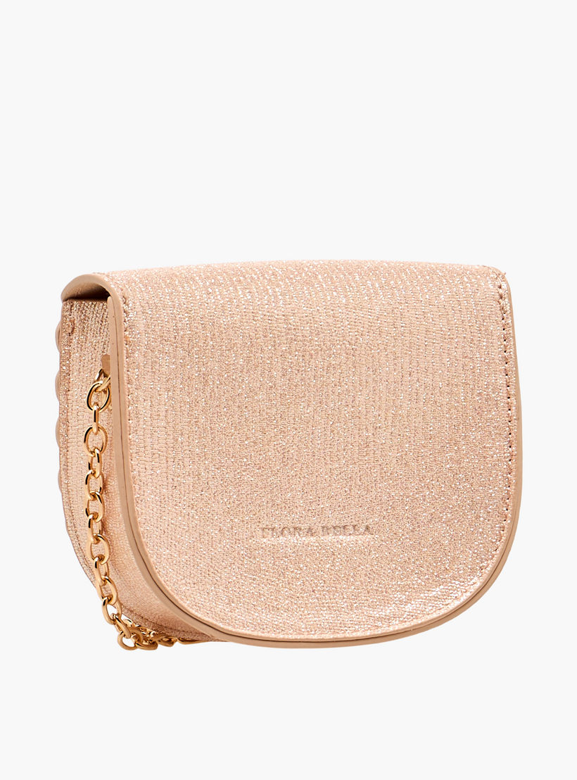 شنطة كروس بودي بحزام سلسلة وزينة زهرة من فلورا بيلا-girls-accessories-bags-image-4