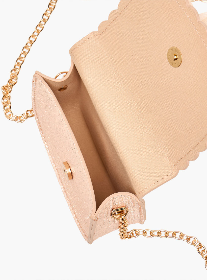 شنطة كروس بودي بحزام سلسلة وزينة زهرة من فلورا بيلا-girls-accessories-bags-image-7