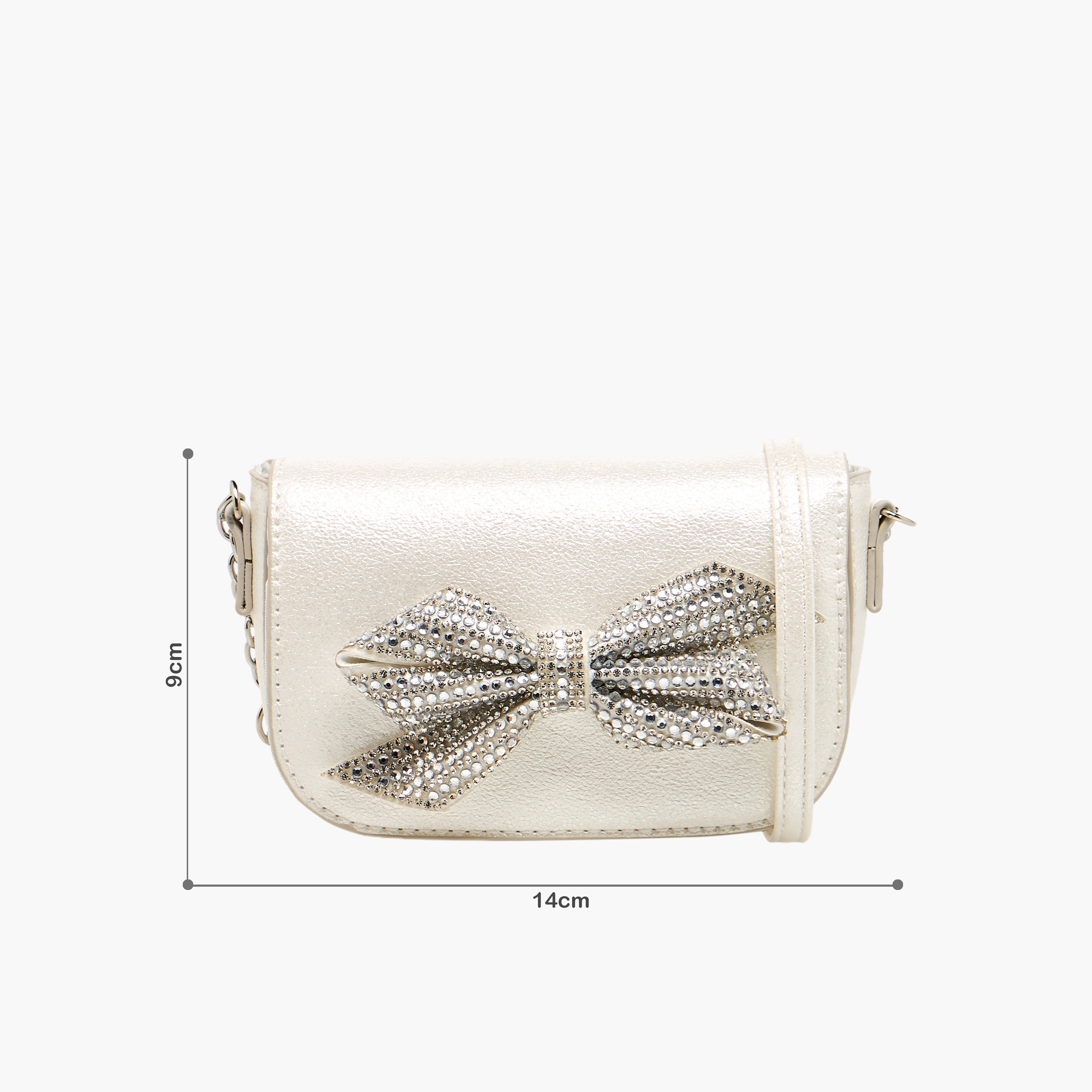 Flora Bella Embellished Bow Crossbody Bag with Chain Strap-girls-accessories-bags-image-2