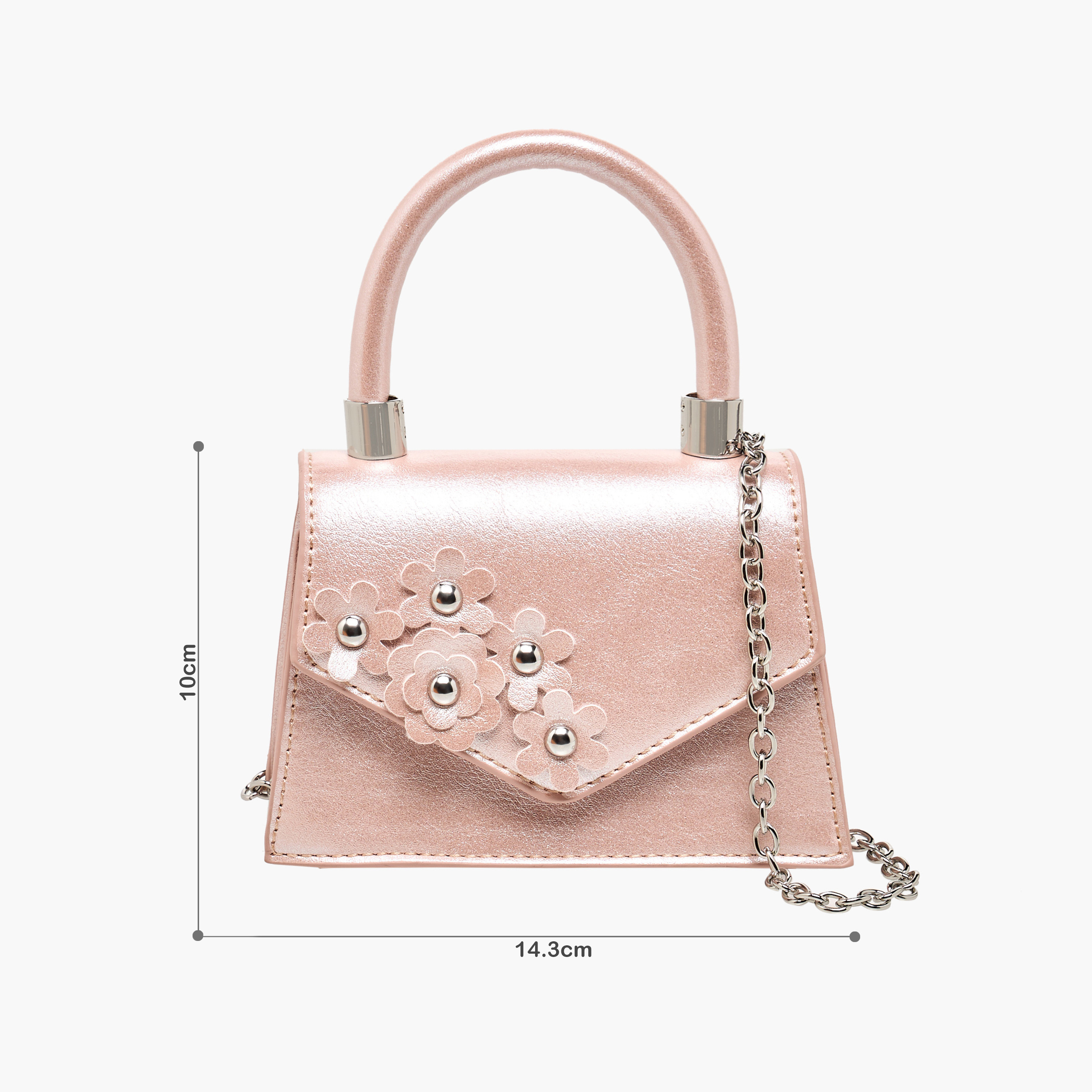 Flora Bella Floral Accent Crossbody Bag with Chain Strap-girls-accessories-bags-image-2