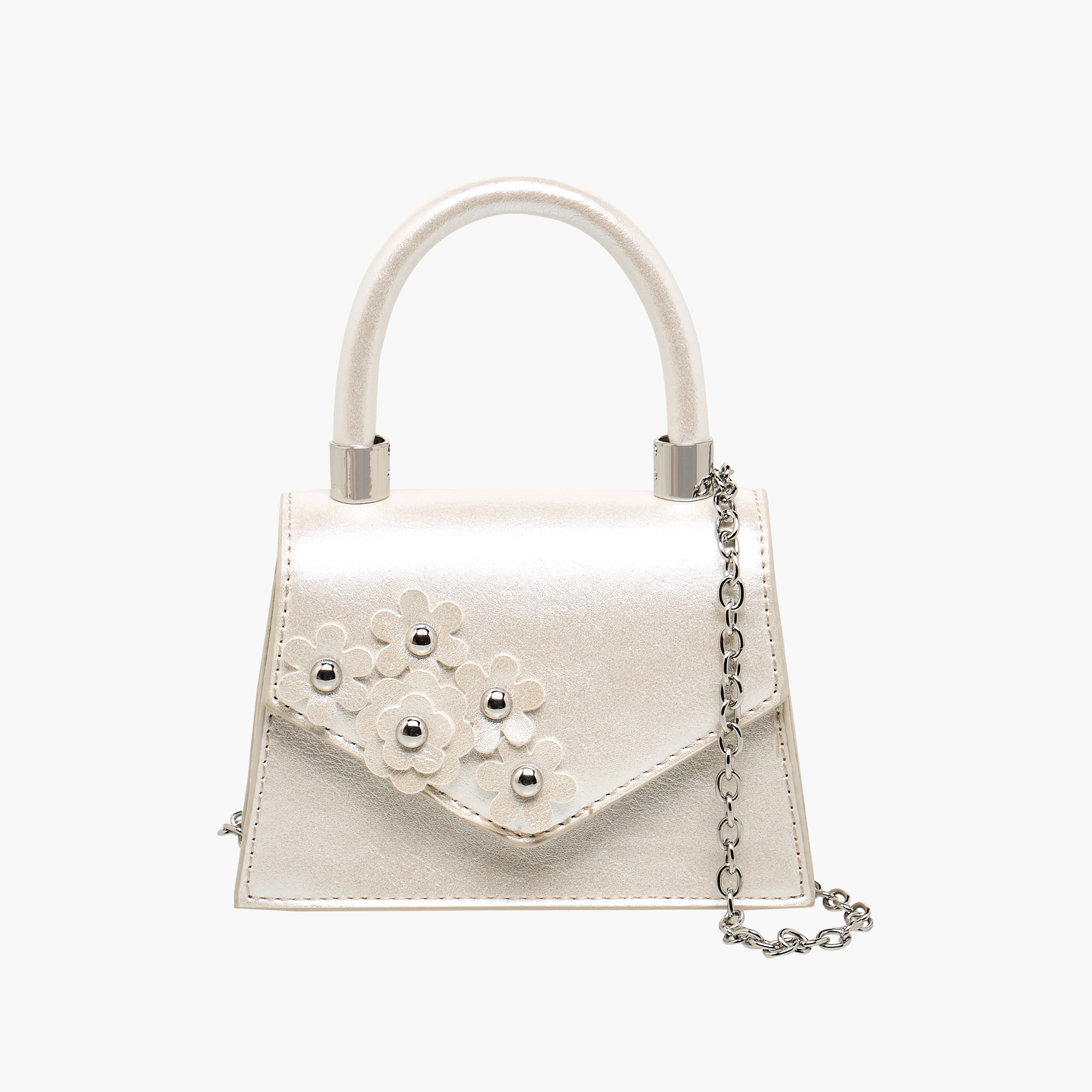 شنطة كروس بودي بحزام سلسلة وزينة زهور من فلورا بيلا-girls-accessories-bags-image-1