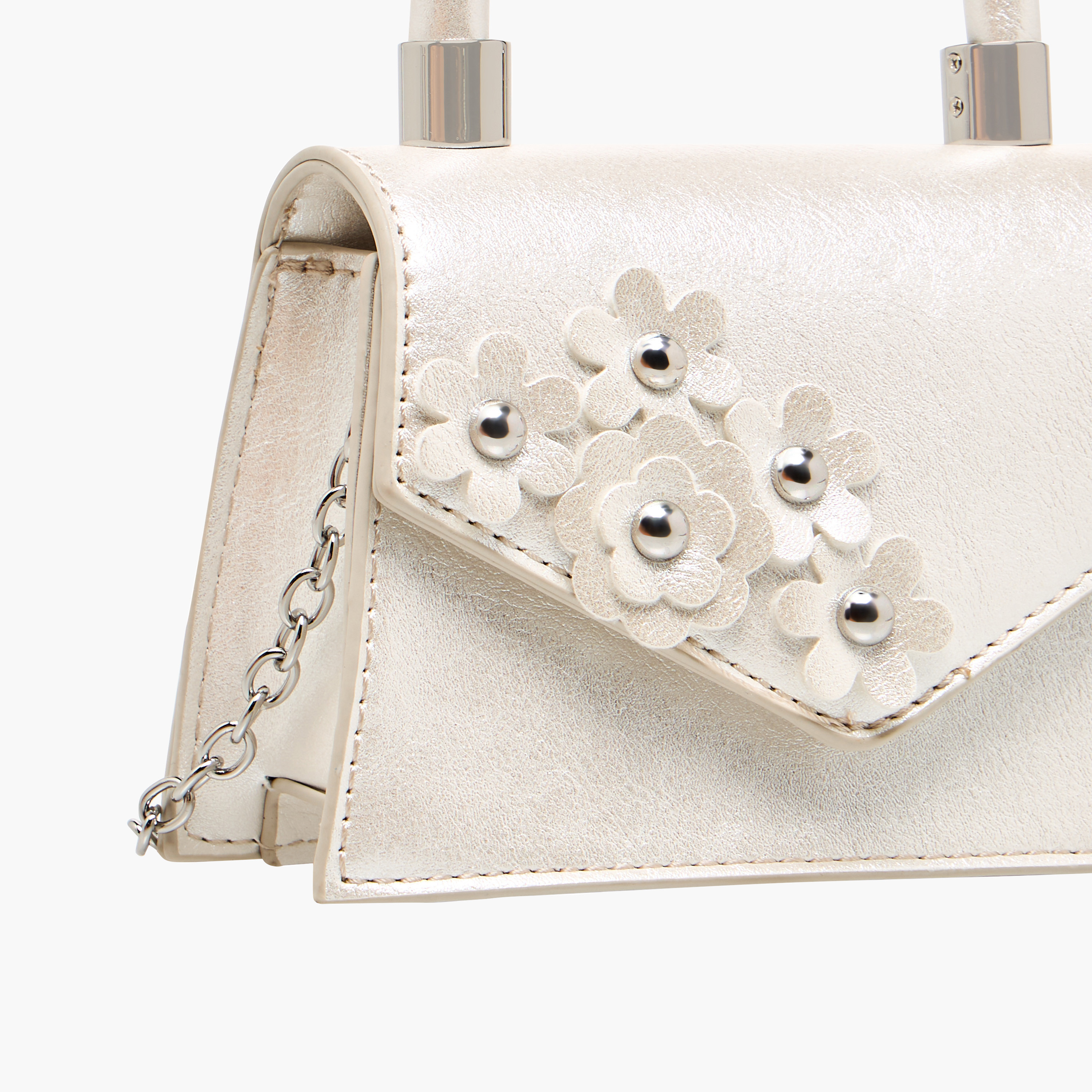 شنطة كروس بودي بحزام سلسلة وزينة زهور من فلورا بيلا-girls-accessories-bags-image-5