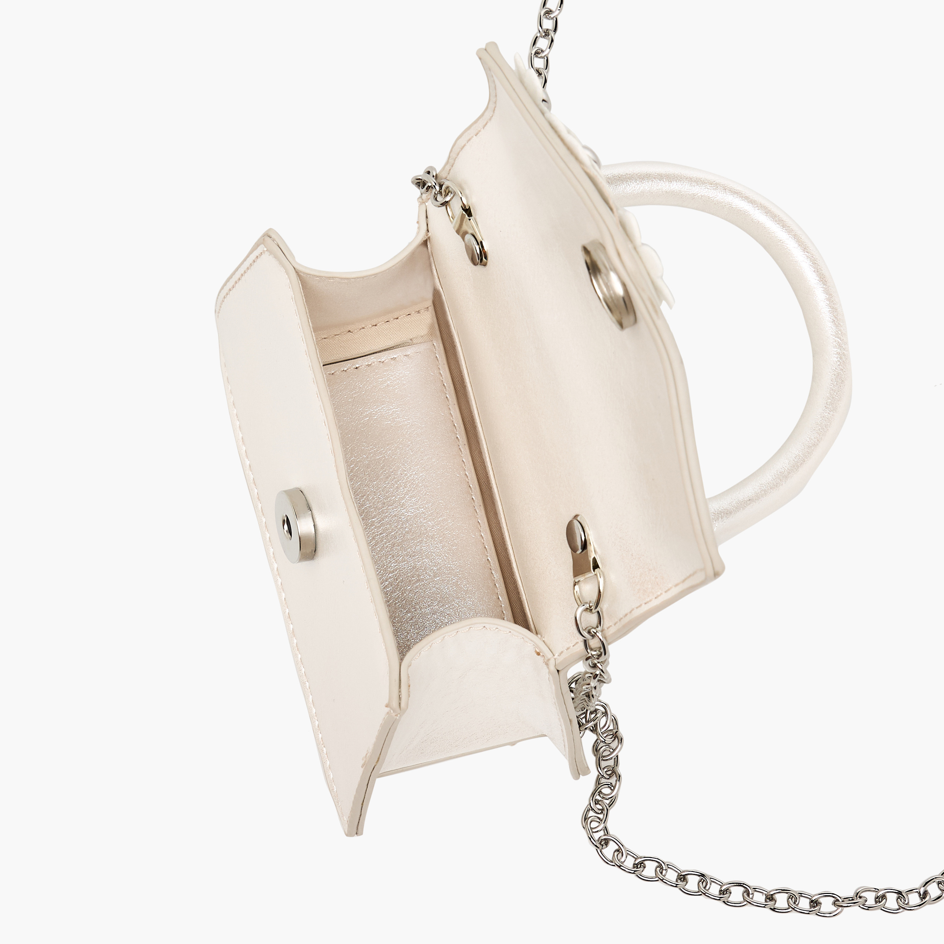 شنطة كروس بودي بحزام سلسلة وزينة زهور من فلورا بيلا-girls-accessories-bags-image-8