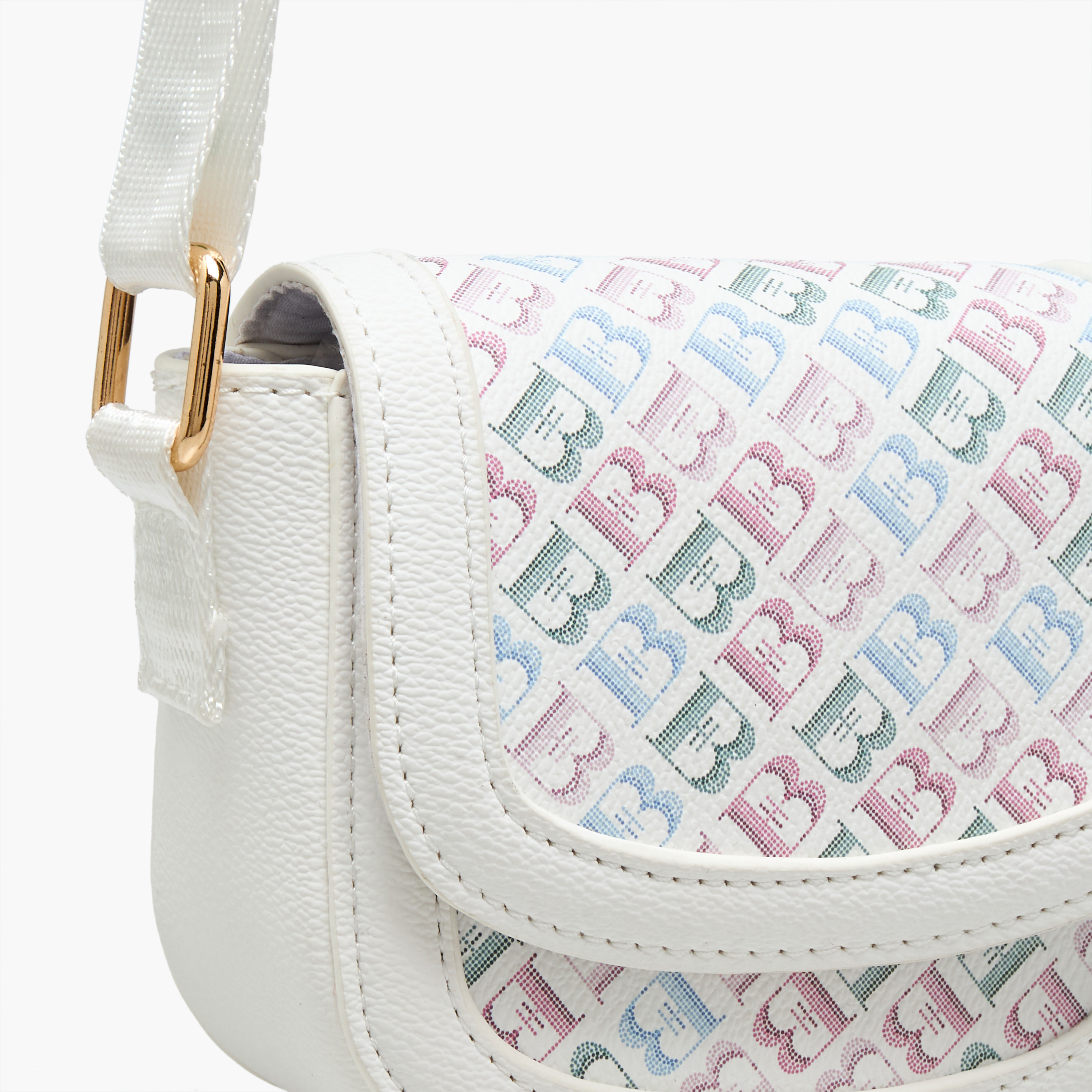 Flora Bella Monogram Print Crossbody Bag with Adjustable Strap-girls-accessories-bags-image-4
