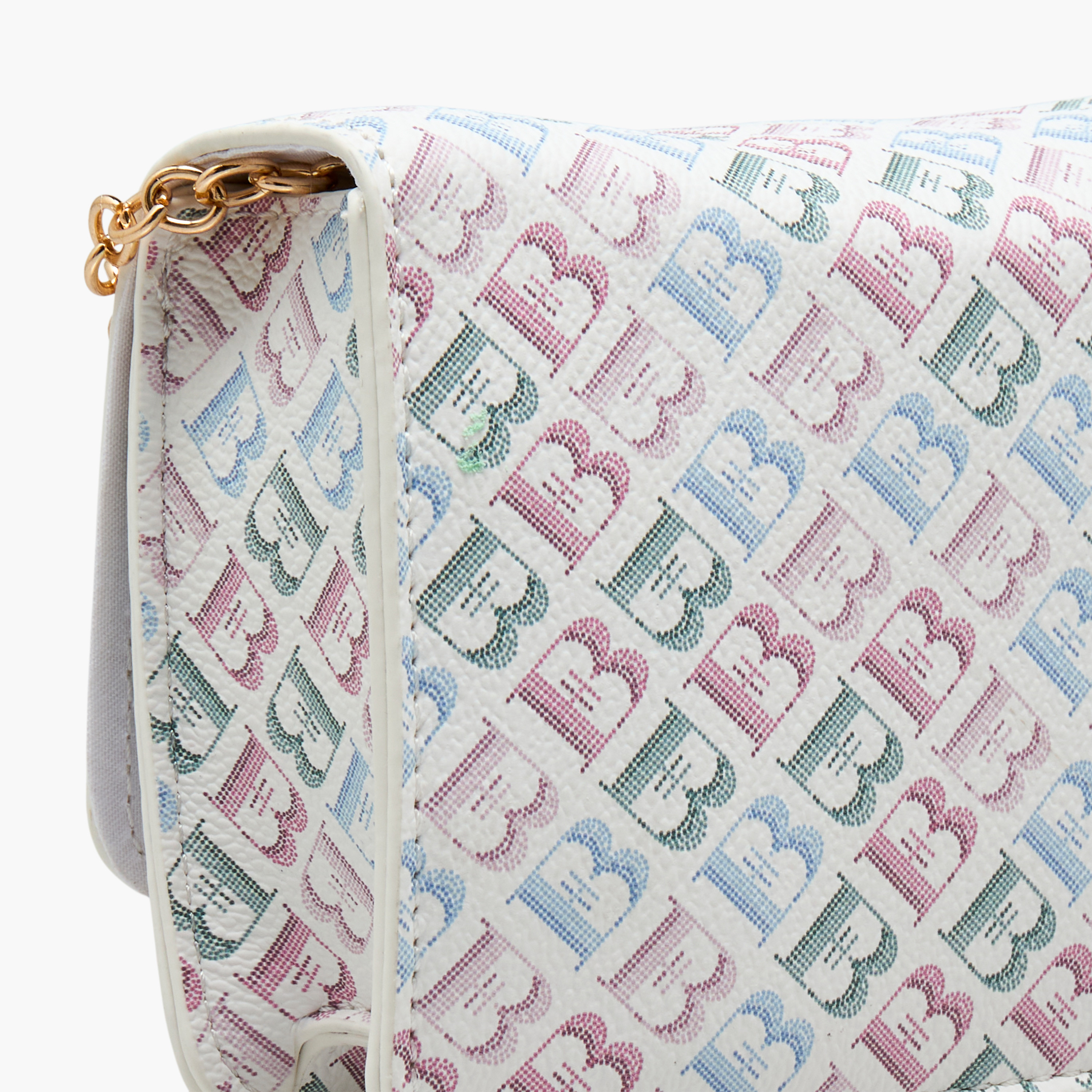 شنطة كروس بودي بحزام سلسلة وطبعات مونوجرام من فلورا بيلا-girls-accessories-bags-image-6