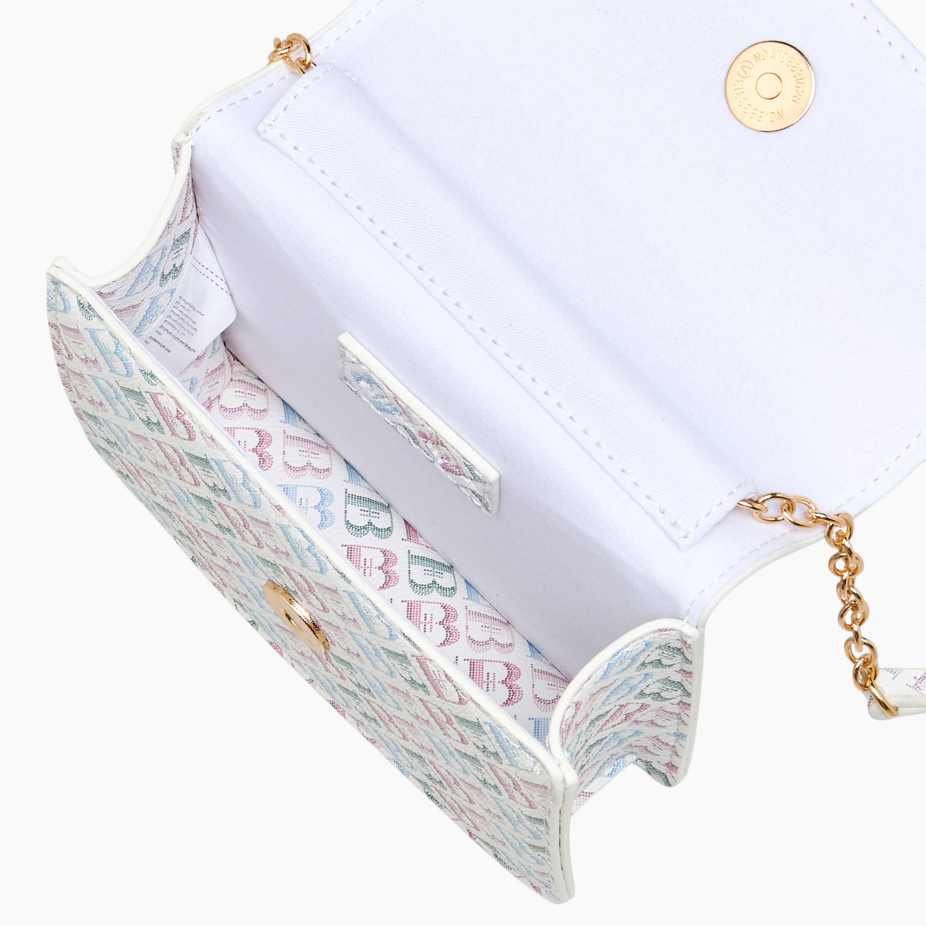 شنطة كروس بودي بحزام سلسلة وطبعات مونوجرام من فلورا بيلا-girls-accessories-bags-image-8