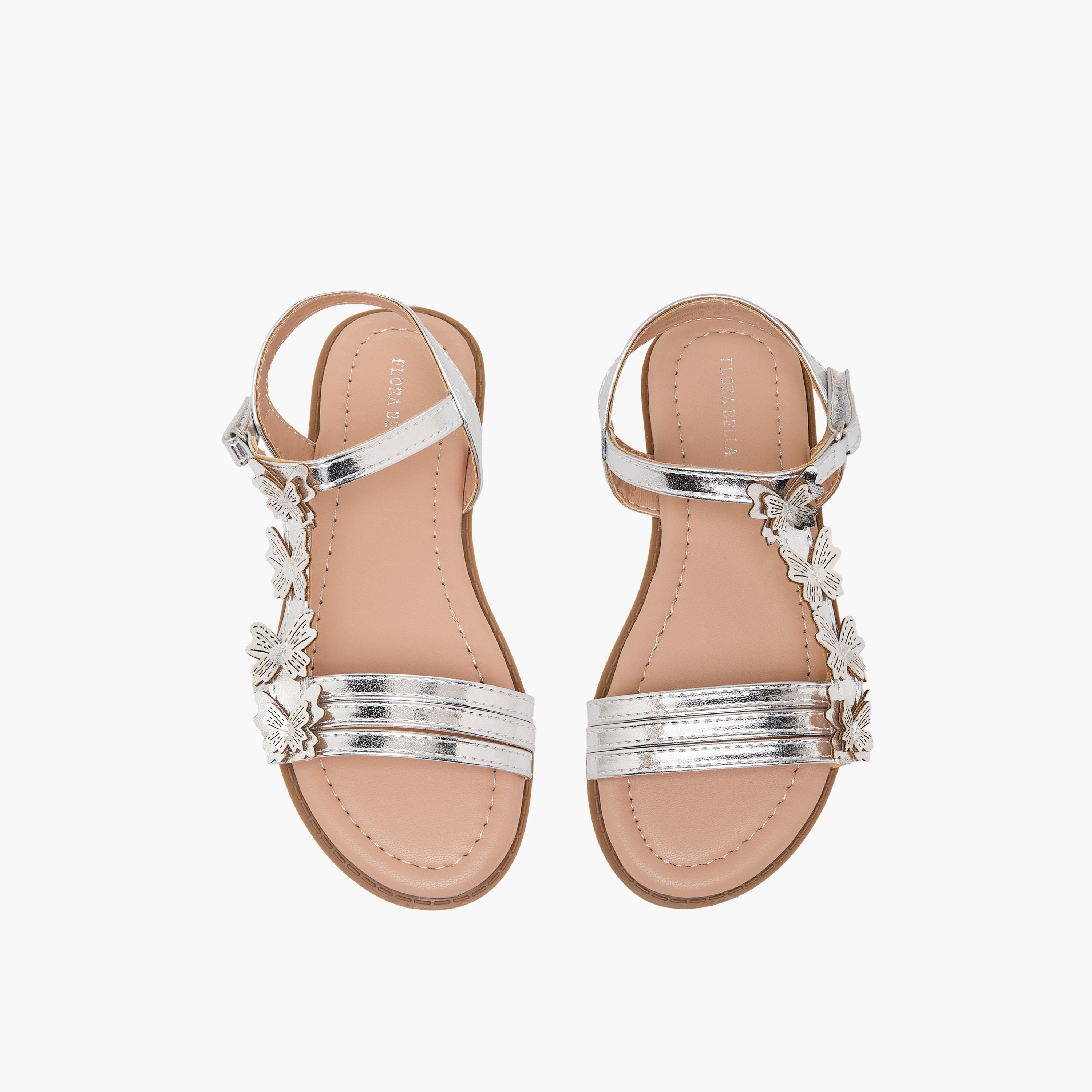 Flora Bella Girls Floral Applique Hook & Loop Sandals-girls-shoes-sandals-image-1