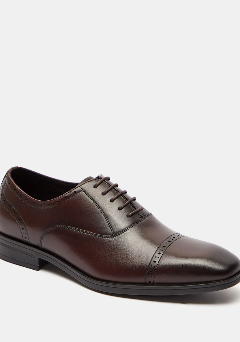 Le Confort Solid Lace-Up Oxford Shoes-Men%27s Formal Shoes-image-1