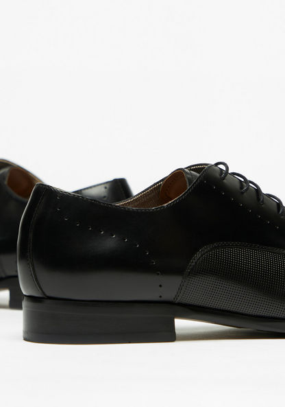 Duchini Men's Derby Shoes with Lace-Up Closure-Men%27s Formal Shoes-image-3