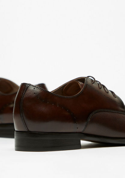 Duchini Men's Derby Shoes with Lace-Up Closure-Men%27s Formal Shoes-image-3