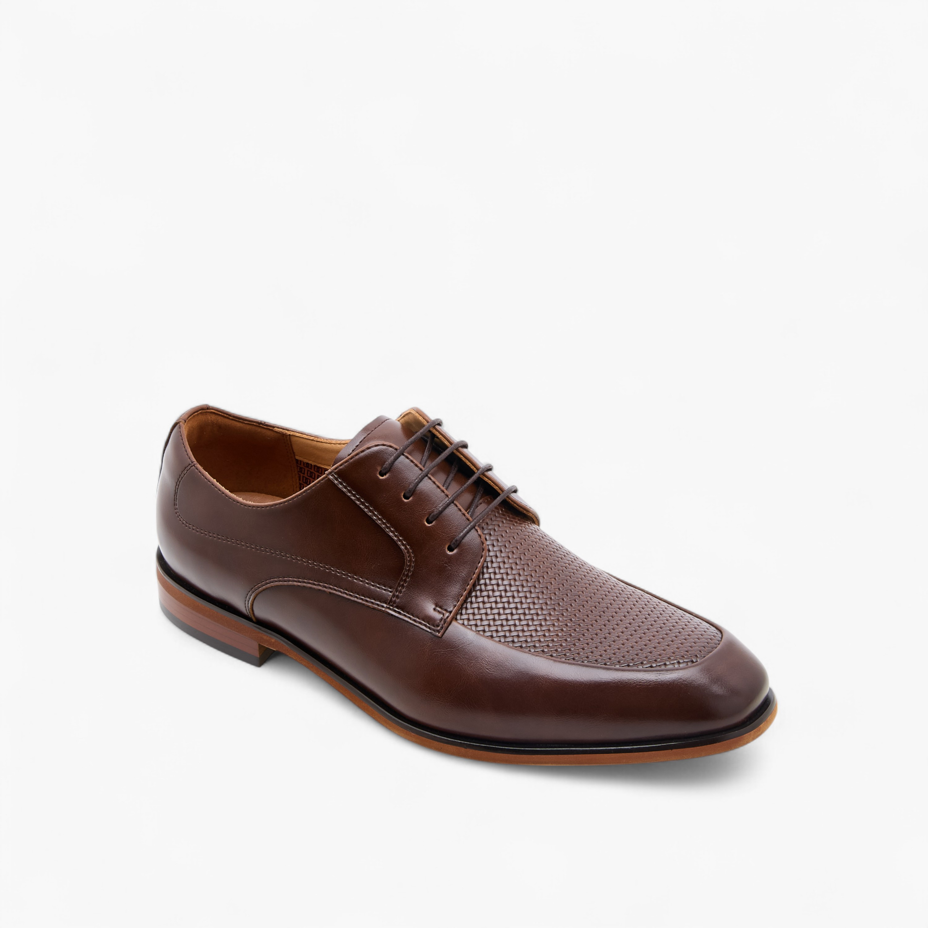 Duchini Men's Textured Lace-Up Derby Shoes-men-shoes-formalshoes-image-3