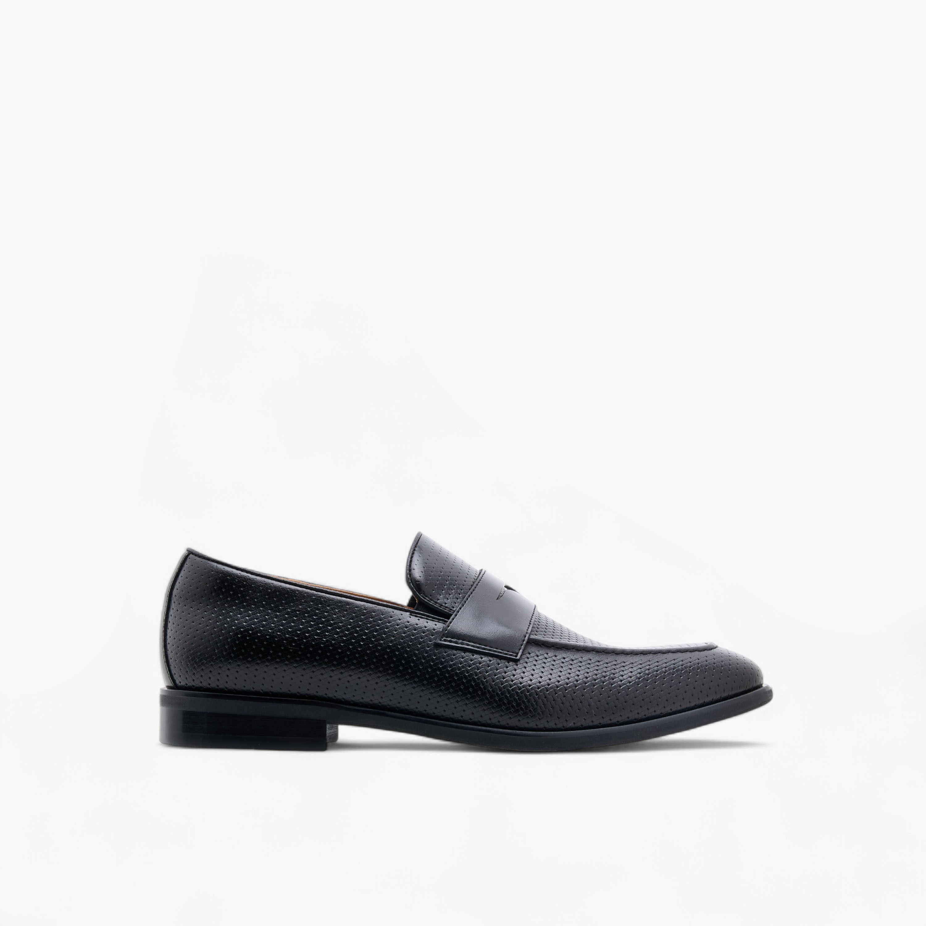 Duchini Men's Textured Slip-On Loafers-men-shoes-formalshoes-image-3