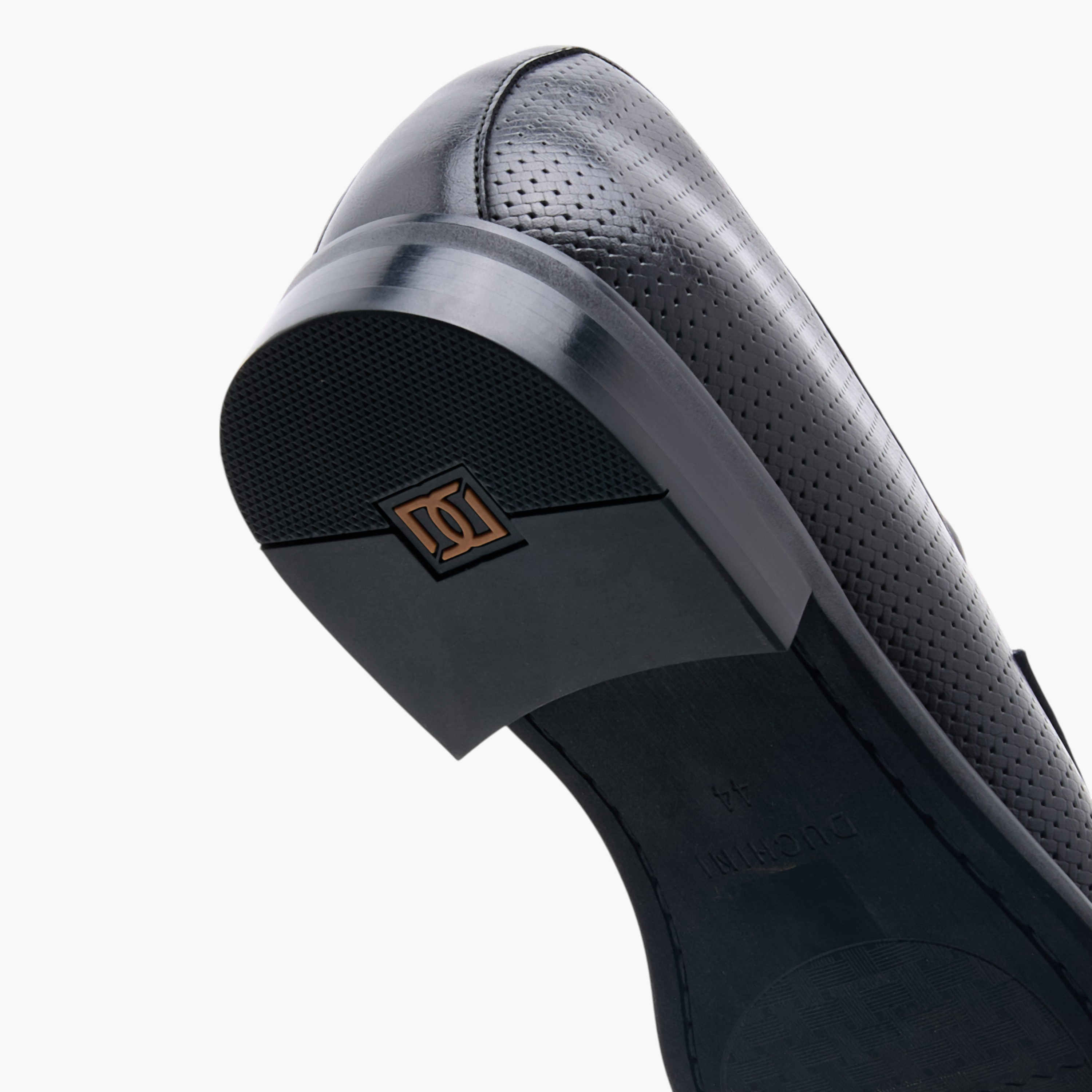 Duchini Men's Textured Slip-On Loafers-men-shoes-formalshoes-image-5