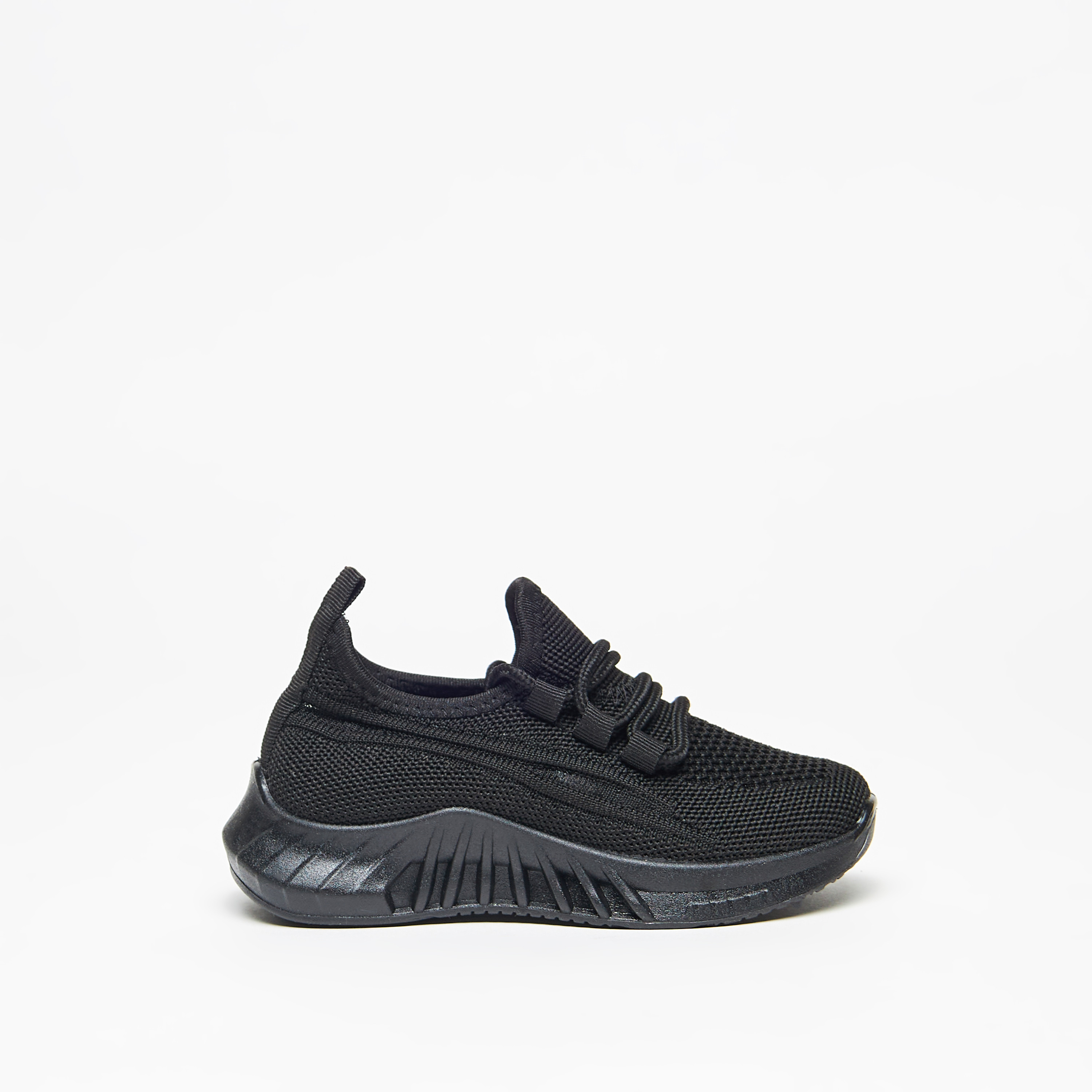 Girls Textured Lace-Up Walking Shoes-girls-shoes-sports-image-3