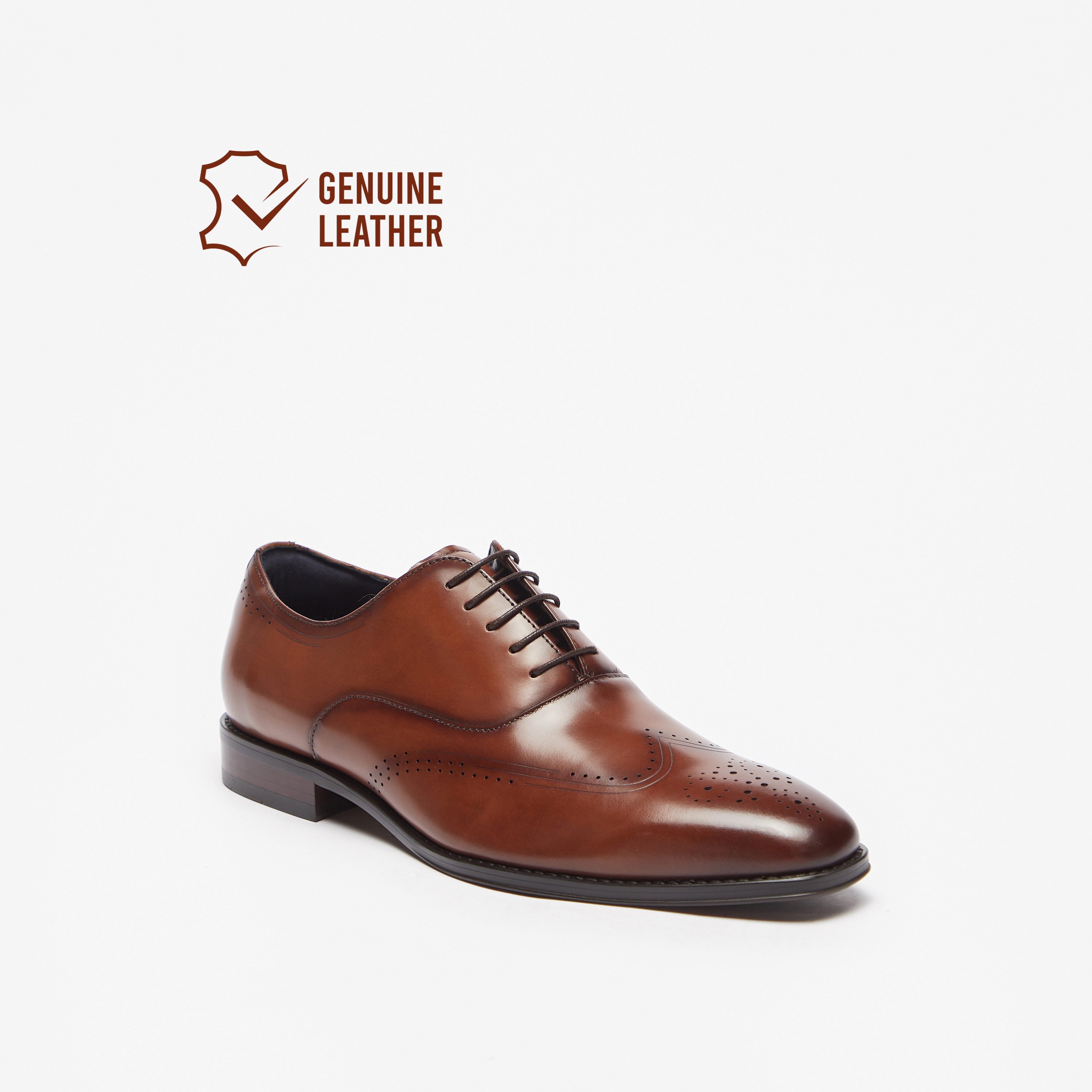 Mens perforated leather on sale shoes