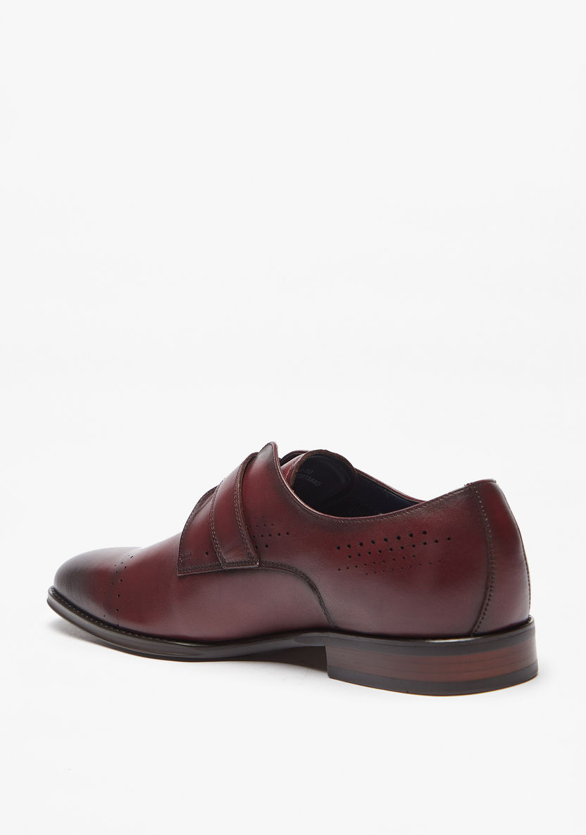 Duchini Men's Leather Buckle Detail Monk Shoes-Men%27s Formal Shoes-image-2